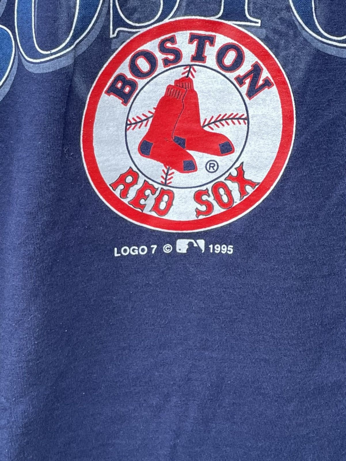 Logo 7 Vintage 1995 Logo 7 MLB Boston Red Sox’s Spellout T Shirt Size US L / EU 52-54 / 3 - 4 Thumbnail