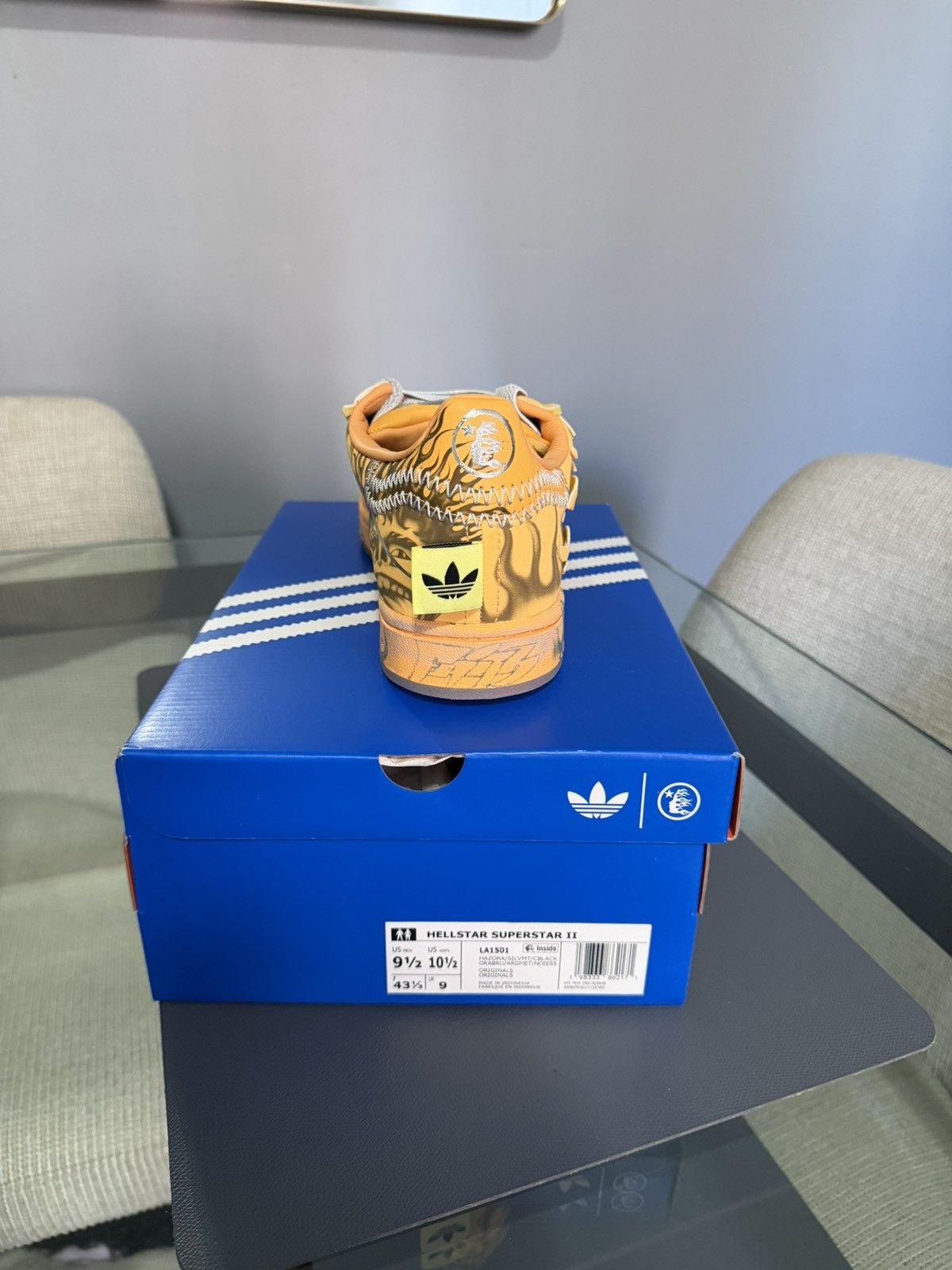 HELLSTAR Adidas Superstar Hellstar Hazy Orange Creamsicle Size US 10 / EU 43 - 4 Thumbnail