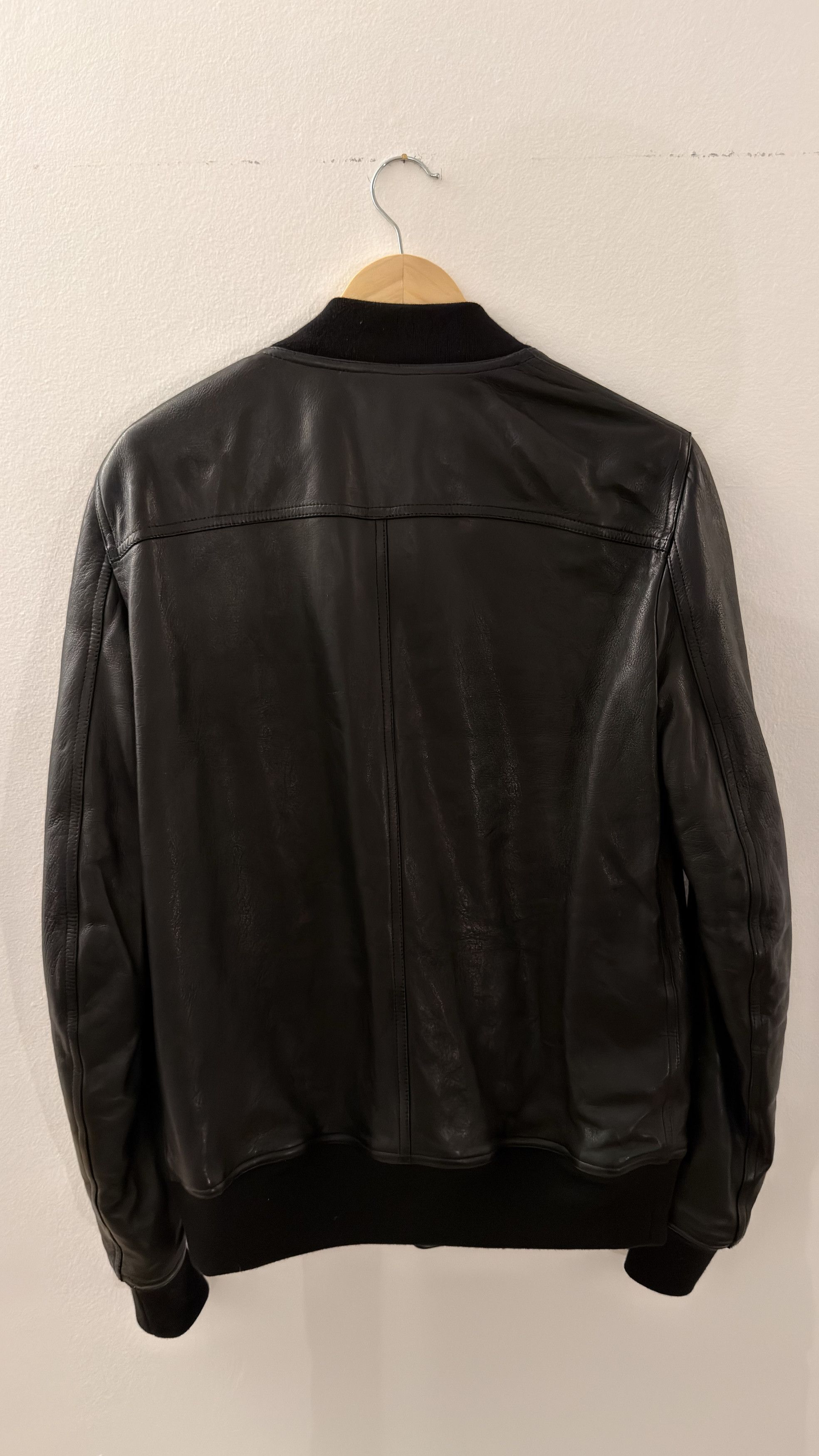 Rick Owens Leather Bomber Jacket Size US S / EU 44-46 / 1 - 4 Thumbnail