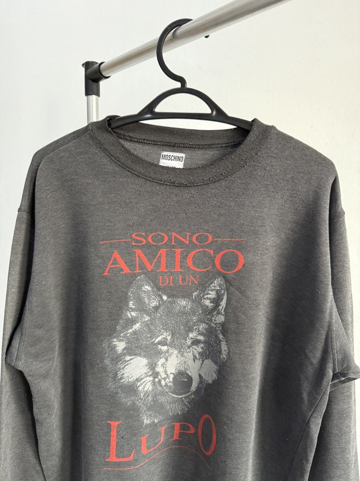 Moschino Moschino "Sono Amico Di Un Lupo" graphic sweatshirt Size US L / EU 52-54 / 3 - 2 Thumbnail