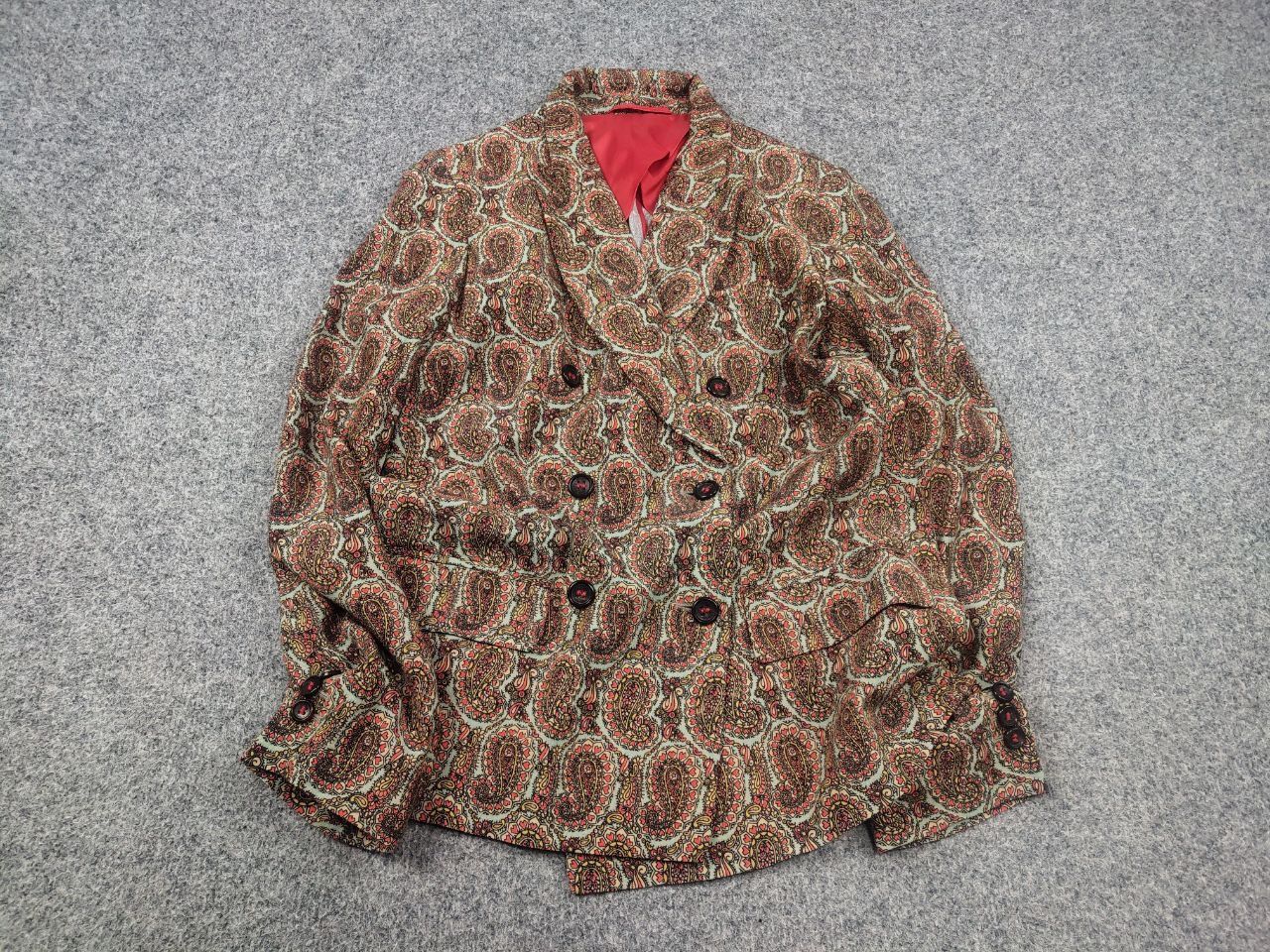 Vintage Seventy sergio tegon Pattern Double-Breasted blazer Jacket Size M / US 6-8 / IT 42-44 - 2 Thumbnail