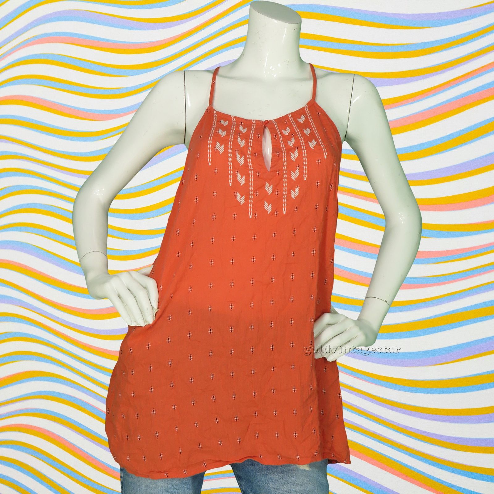 Other Old Navy Top XL Embroidered Halter Size XL / US 12-14 / IT 48-50 - 7 Thumbnail
