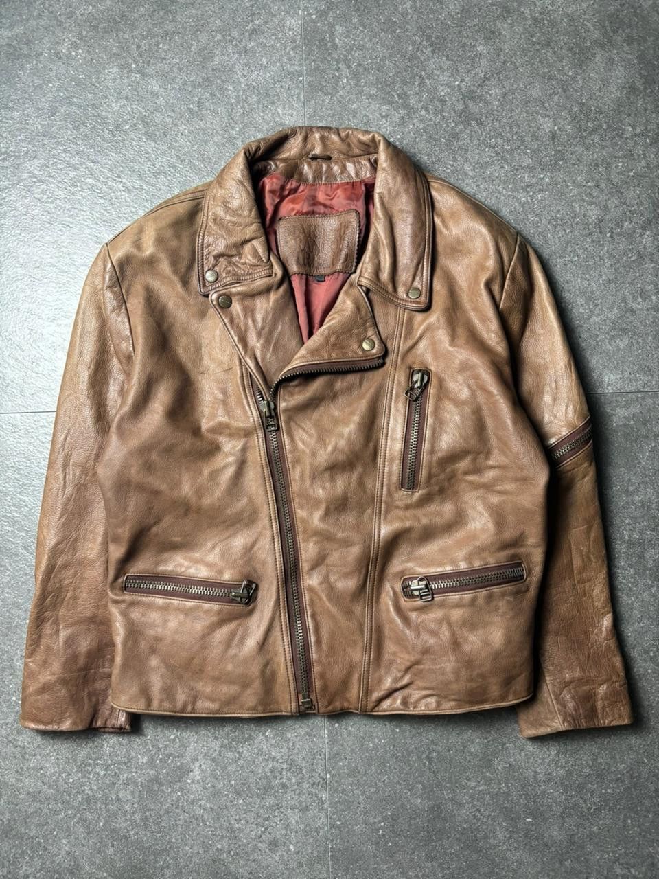 Marithe + Francois Girbaud 1990s Marithe Francois Girbaud Ramones Leather Jacket Size US L / EU 52-54 / 3 - 6 Thumbnail