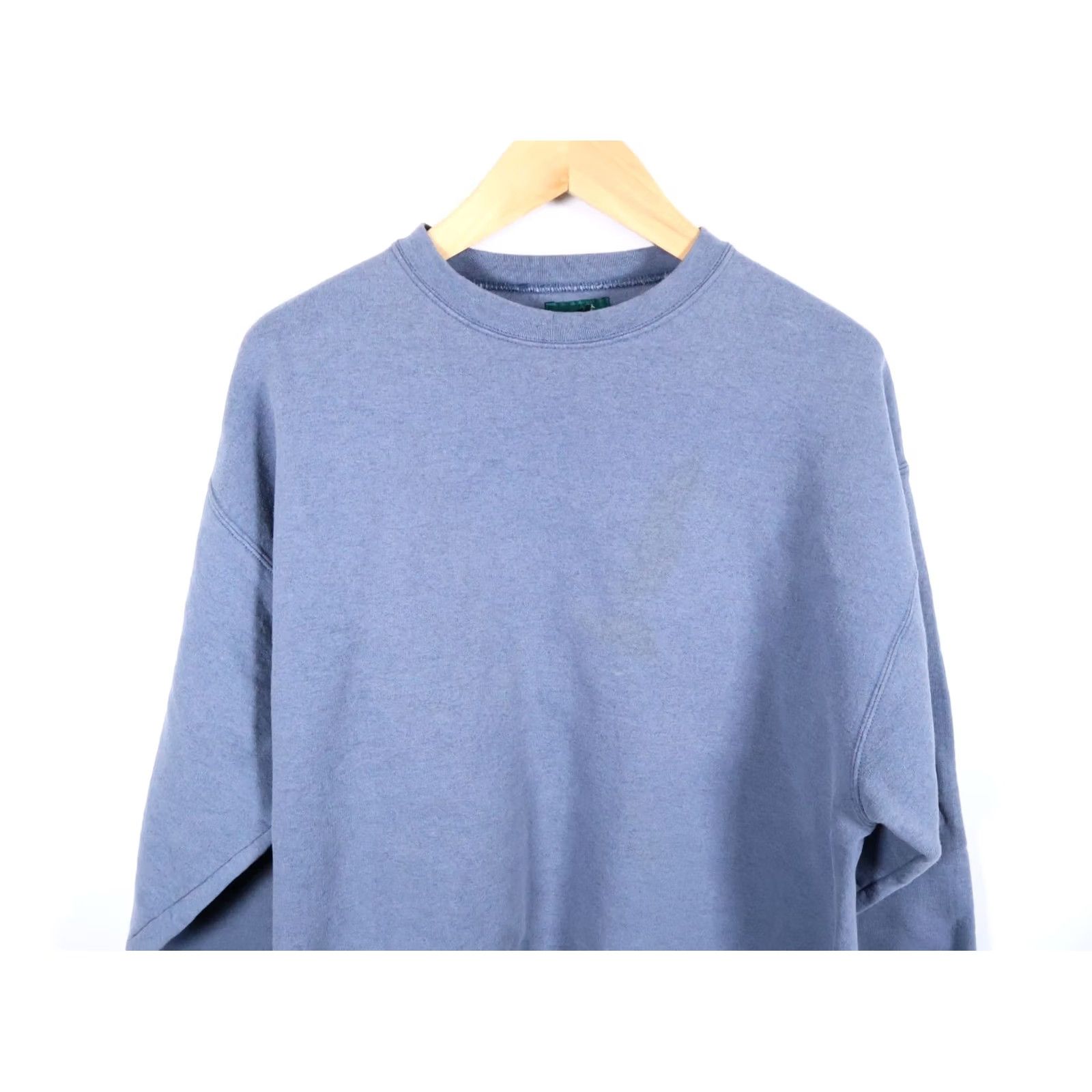 Vintage VINTAGE 90s Faded Sweatshirt Men's XL Blue Crewneck Solid Blank USA Made Cotton Blend Pullover Sweatshirt Size US XL / EU 56 / 4 - 4 Thumbnail