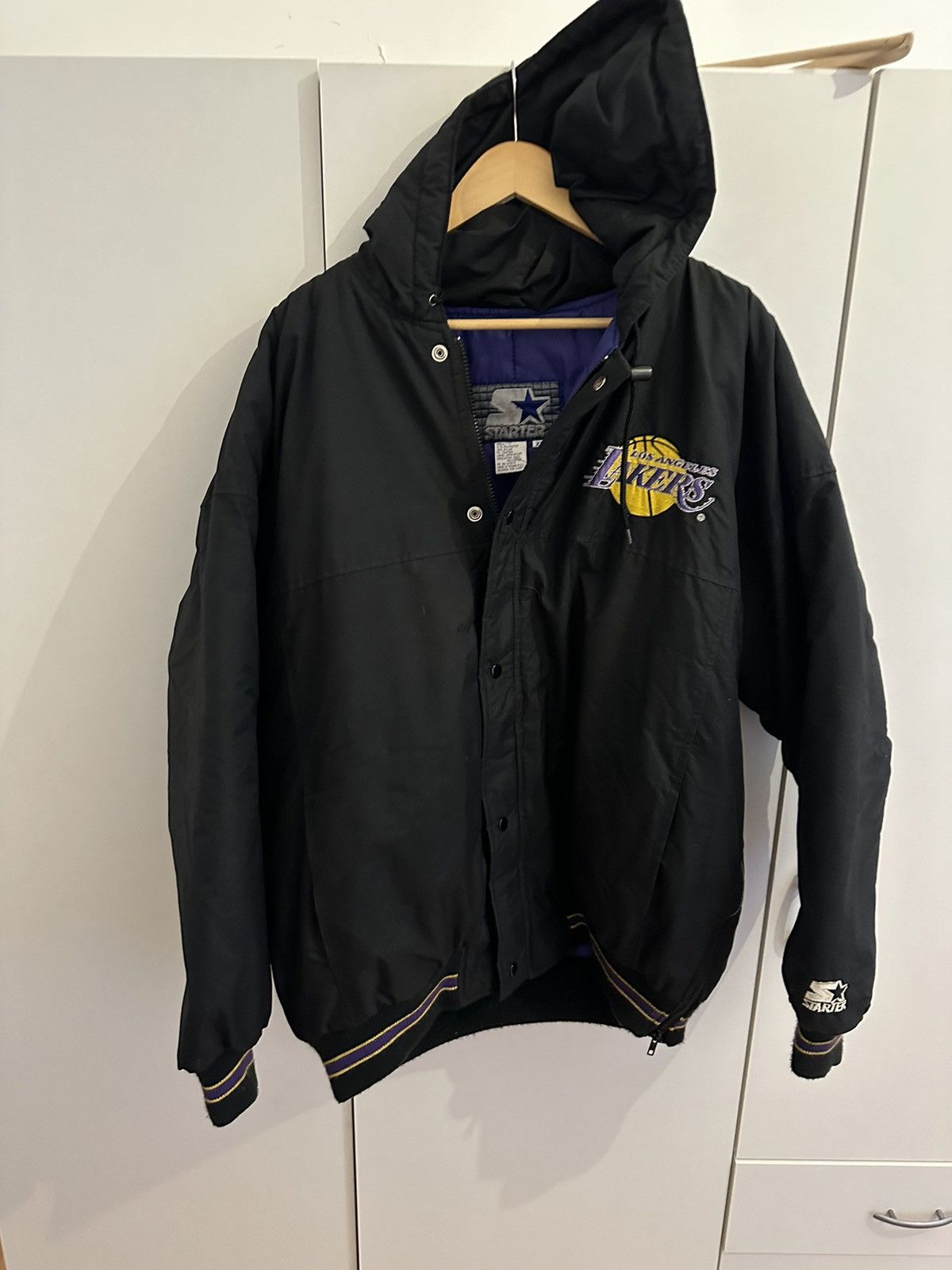 Starter Starter Jacket Los Angeles Lakers Size XL Vintage 90s Size US XL / EU 56 / 4 - 3 Thumbnail