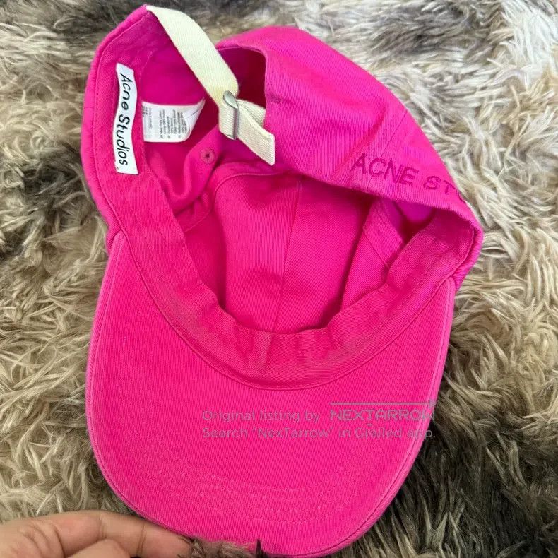 Acne Studios Acne Studios Embroidered snapback cap, pink Size ONE SIZE - 3 Thumbnail