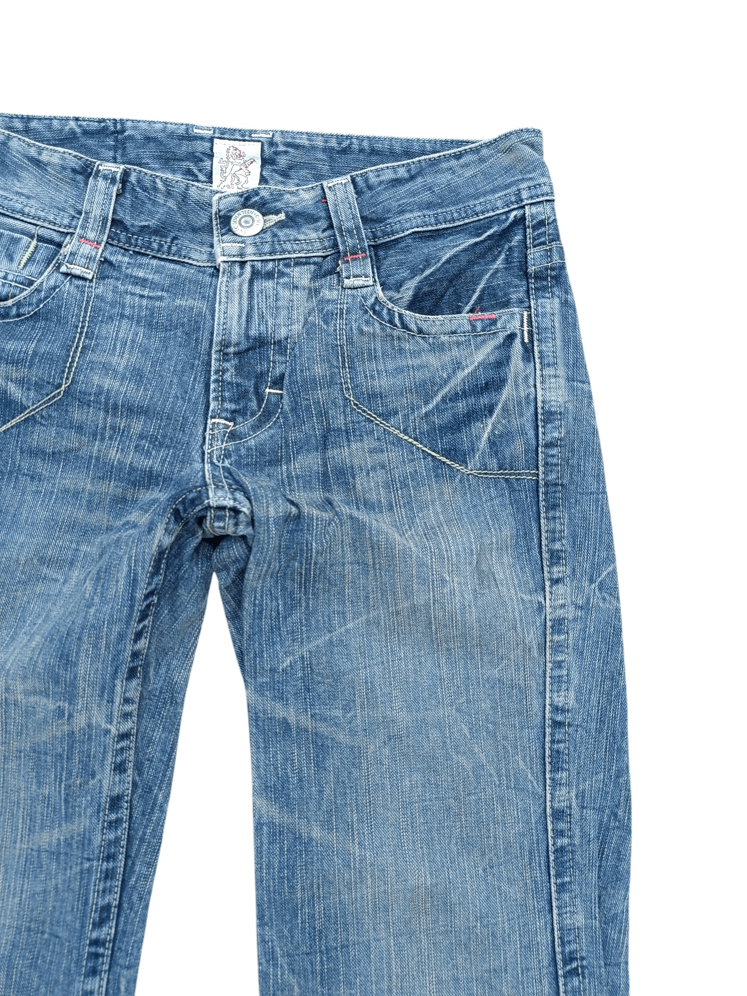 Designer × Japanese Brand FLARED C-Seventeen Bootcut Whiskers Faded Denim Pants Size S Size 30" / US 8 / IT 44 - 16 Thumbnail