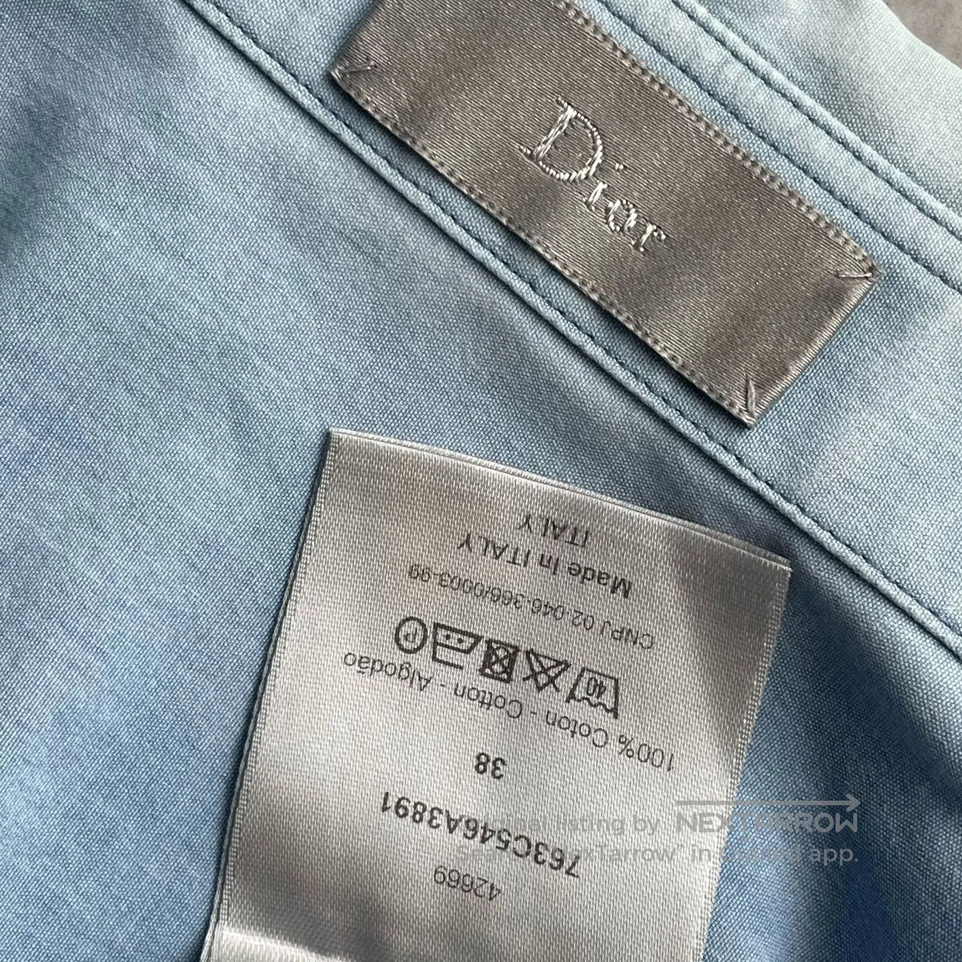 Dior light blue cotton shirt by Dior. Size US M / EU 48-50 / 2 - 6 Thumbnail