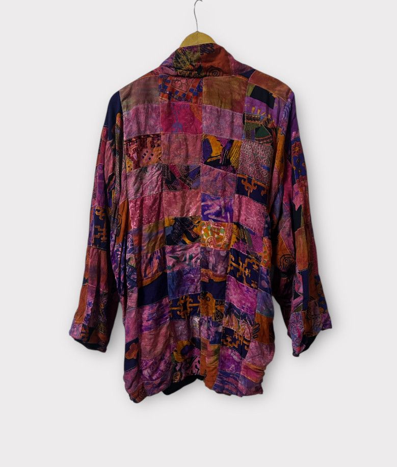 Japanese Brand Multicolour Unique Patchwork Vintage Handwoven Jacket Coat Size US M / EU 48-50 / 2 - 6 Thumbnail