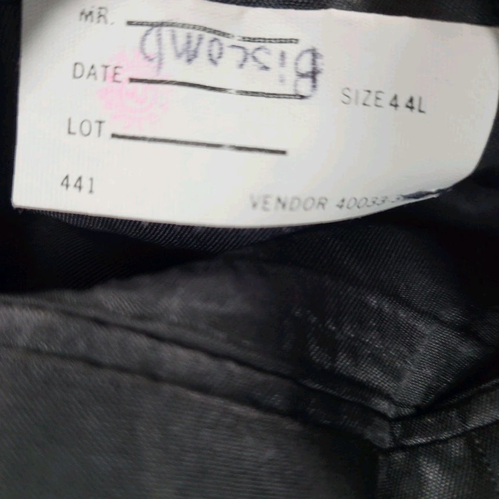 Stafford Stafford Black White Silk Wool Blend 2 Button Notch Blazer Sport Coat 44L Men Size 44R - 5 Thumbnail