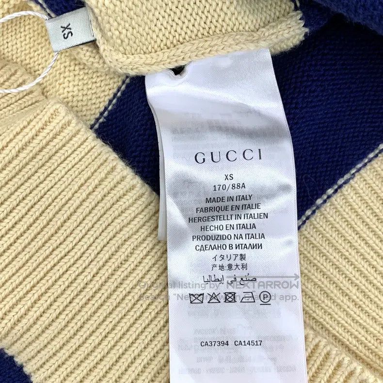 Gucci Gucci Colour block logo embroidered striped V-neck single- Size XS / US 0-2 / IT 36-38 - 6 Thumbnail