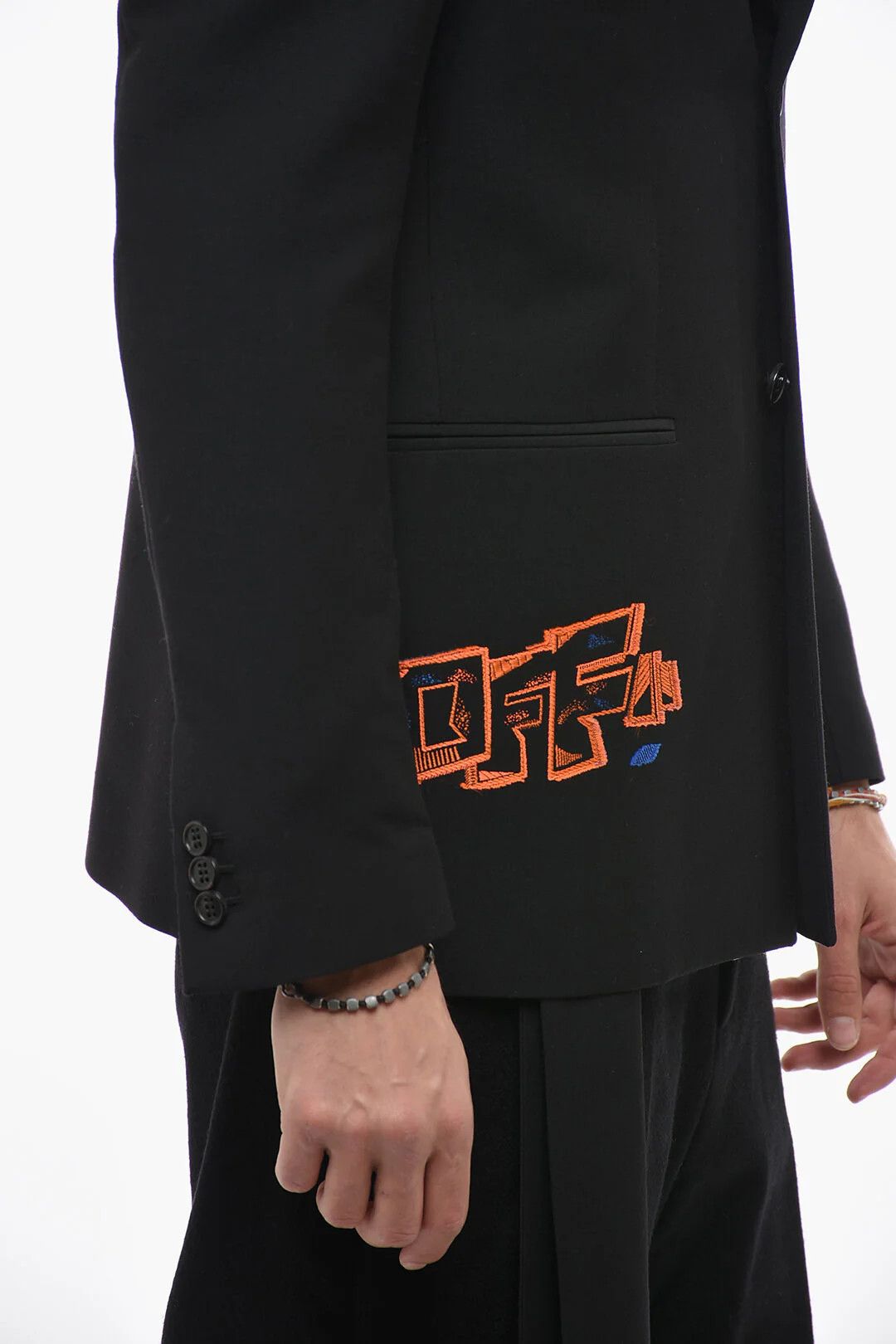 Off-White og1mm0426 Wool-Blend Blazer in Black Size US M / EU 48-50 / 2 - 3 Thumbnail