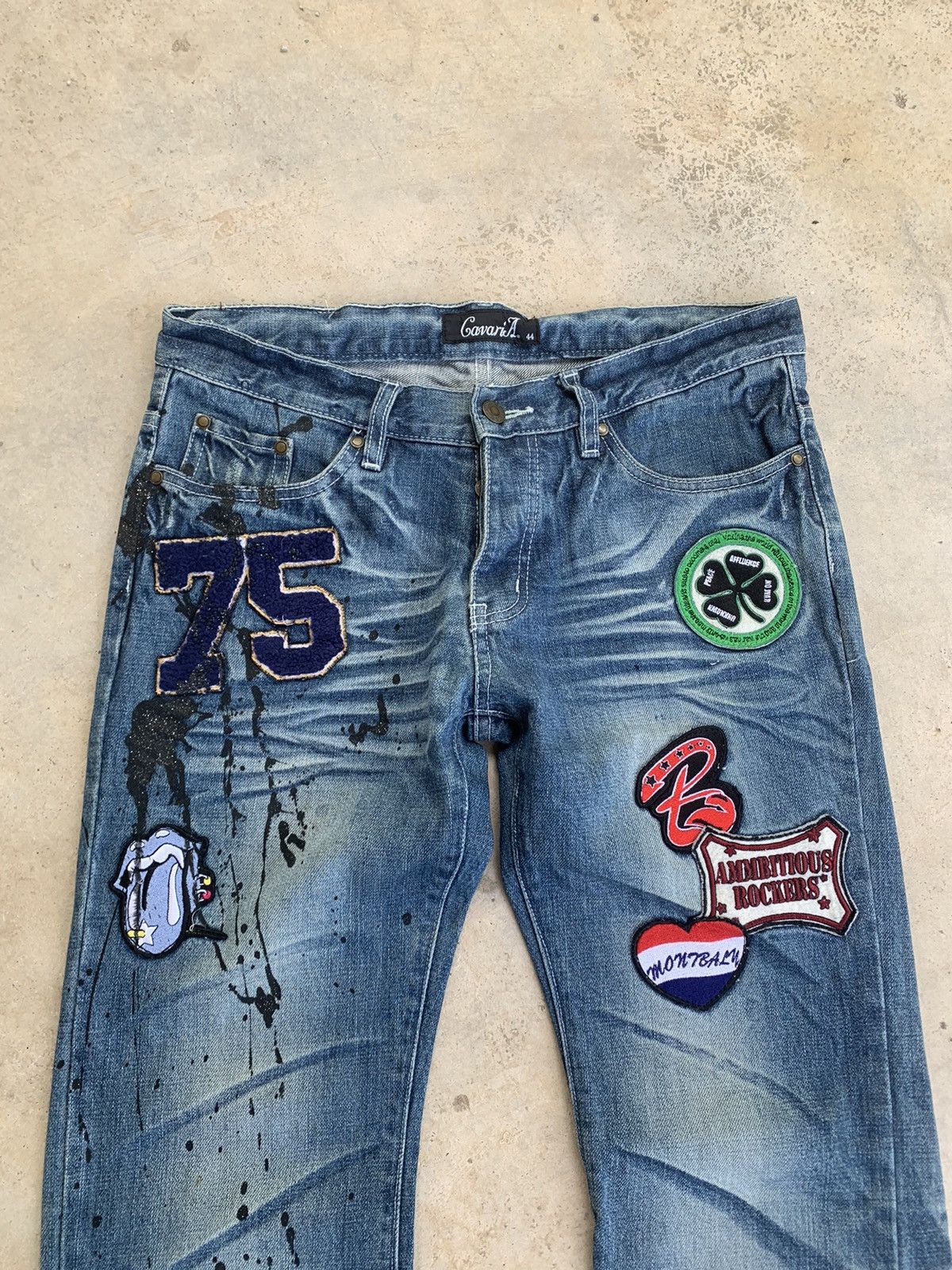 Japanese Brand Cavaria Patches Jeans Pants Size US 32 / EU 48 - 2 Thumbnail