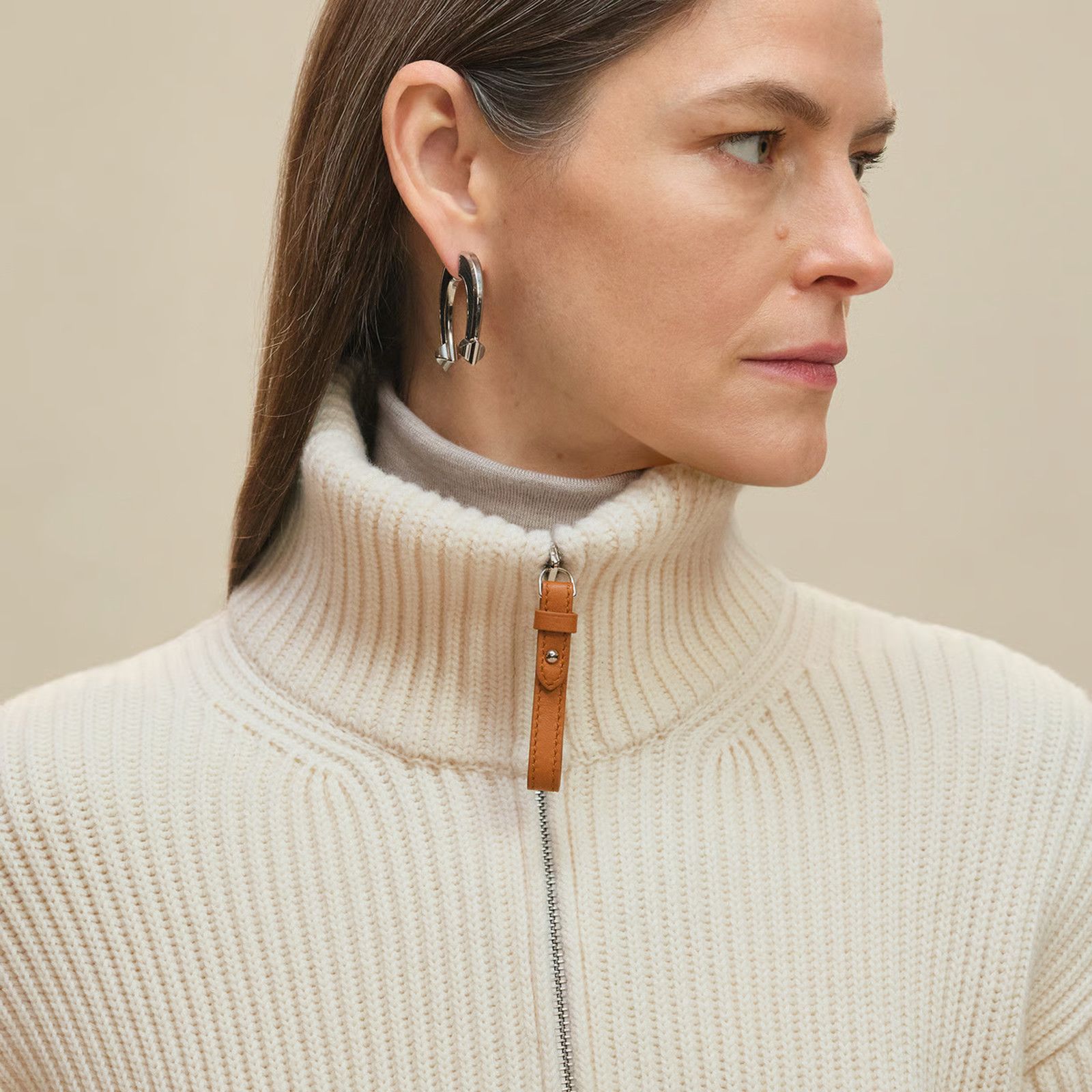 Hermes Zip Up Zipper Cardigan Sweater Wool Knit Jacket 38 Size XS / US 0-2 / IT 36-38 - 14 Thumbnail