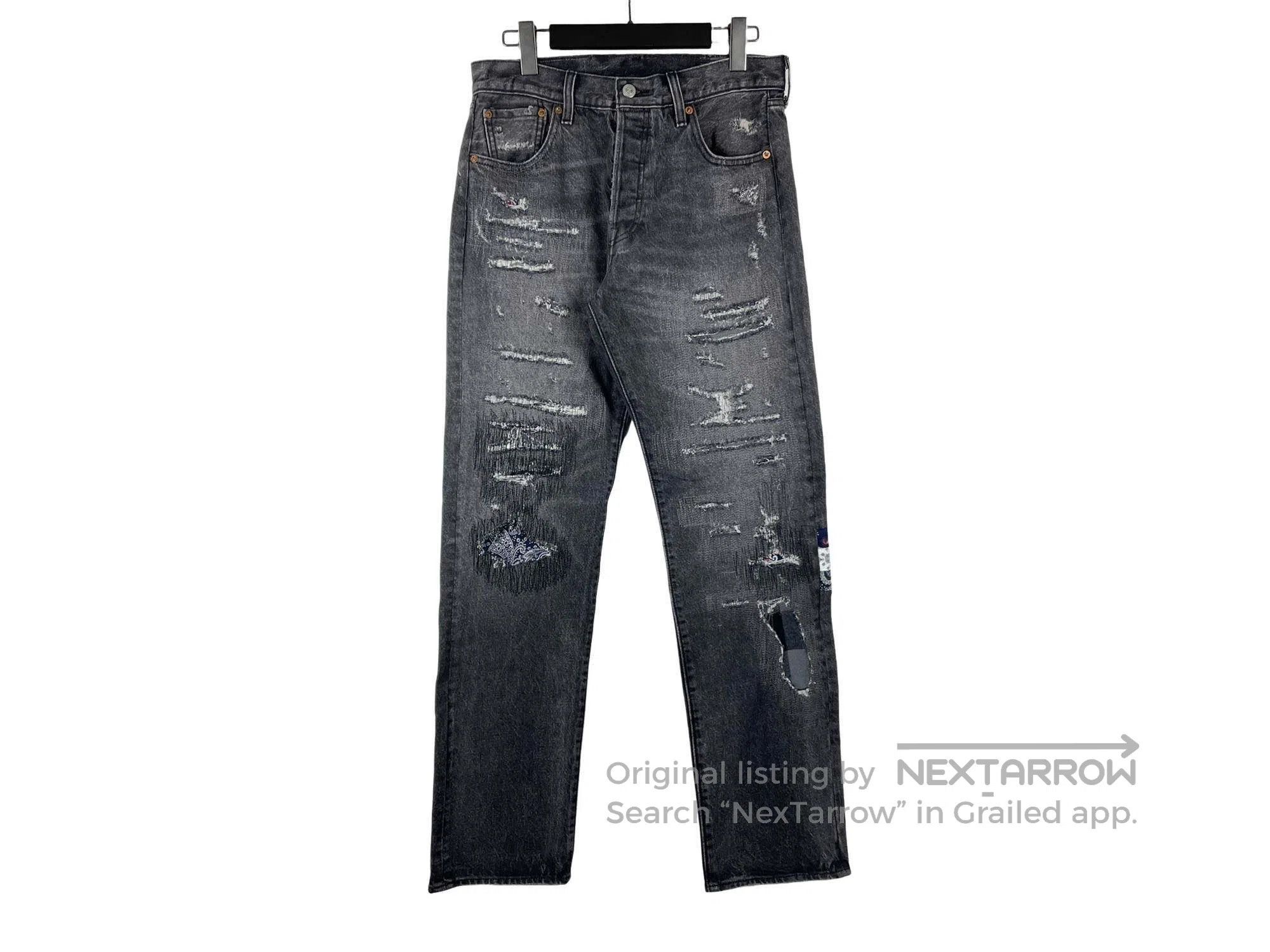 Levi's Levis Black Longevity Ripped Jeans Size US 30 / EU 46 - 1 Thumbnail