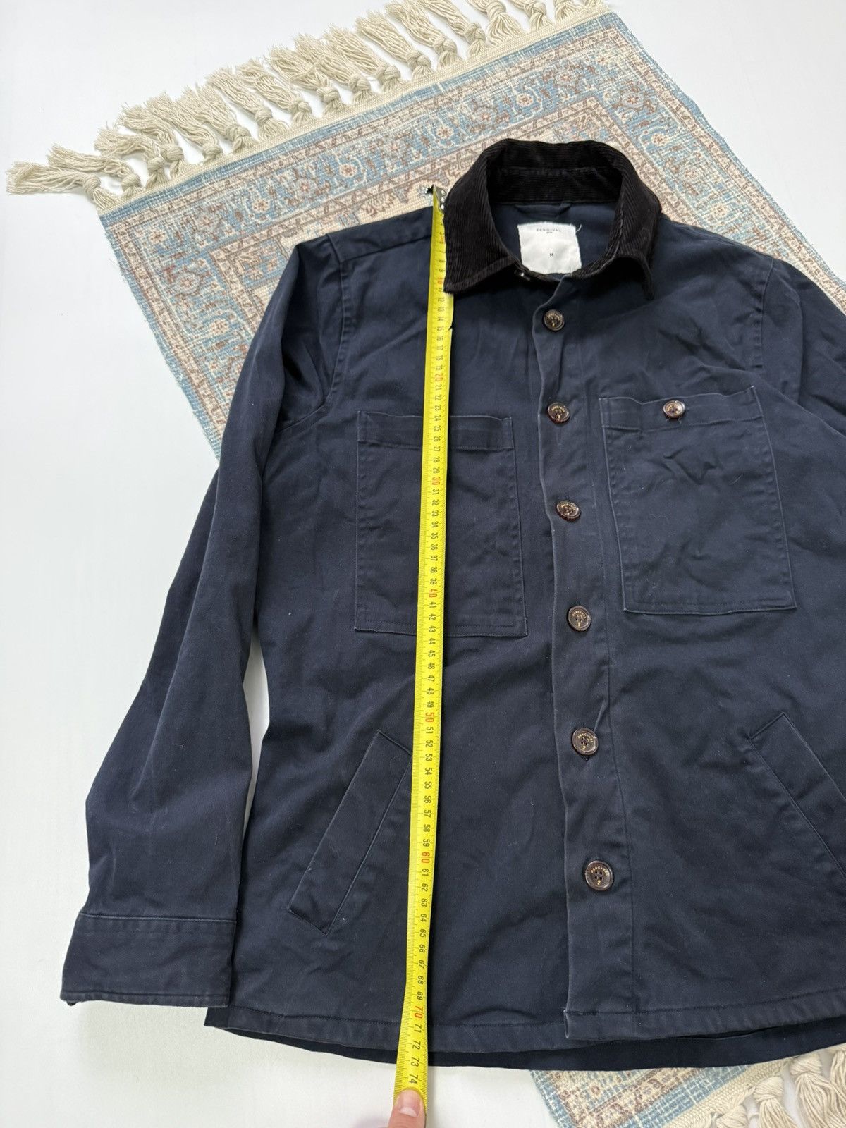 Percival Percival Work Multipocket Navy Cotton Jacket Size US M / EU 48-50 / 2 - 9 Thumbnail