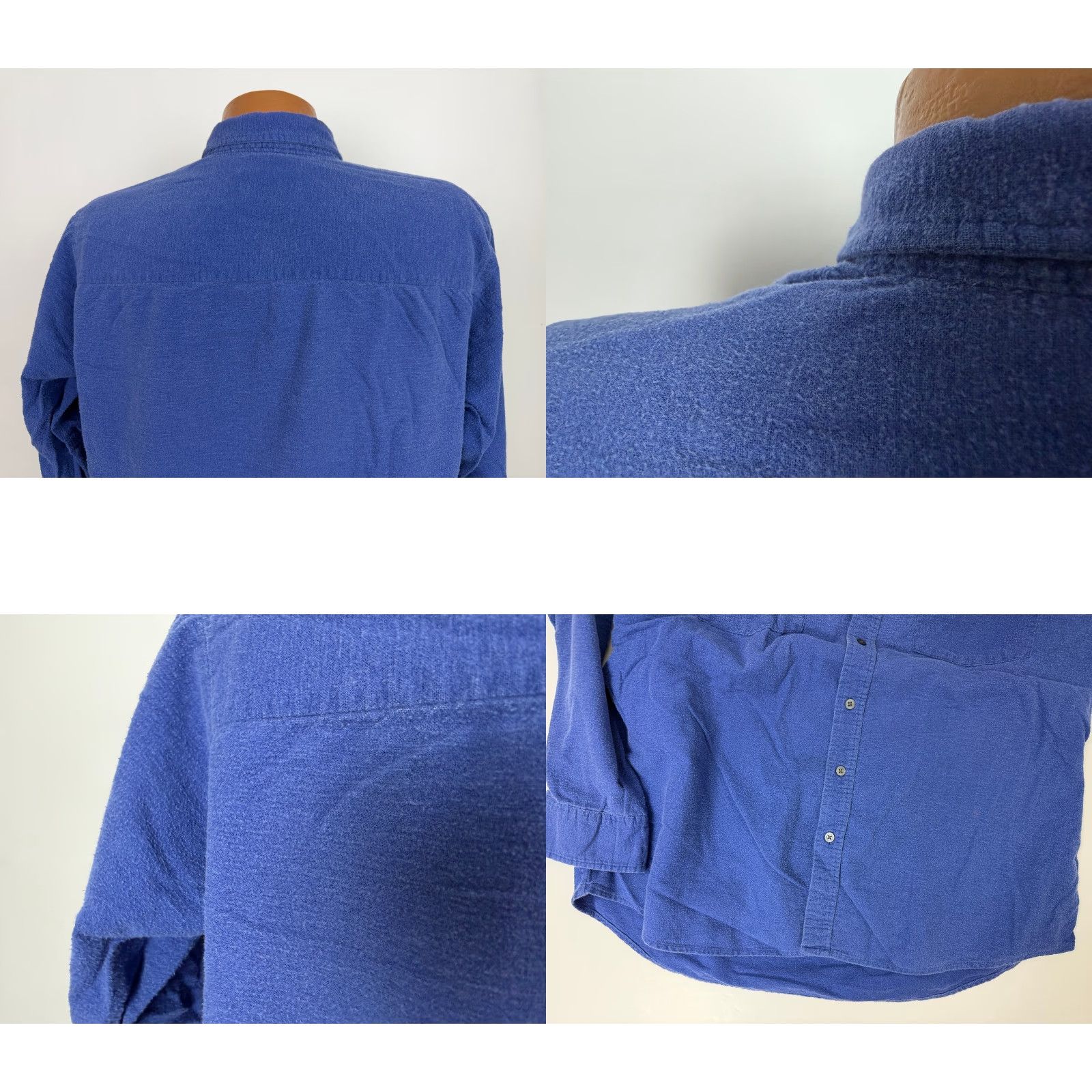 Haband VINTAGE Haband Flannel Shirt Men L Blue 80s Pilling Faded Lightweight Button-Up Casual Outdoor 80s Grunge Hipster Pockets Size US L / EU 52-54 / 3 - 8 Thumbnail