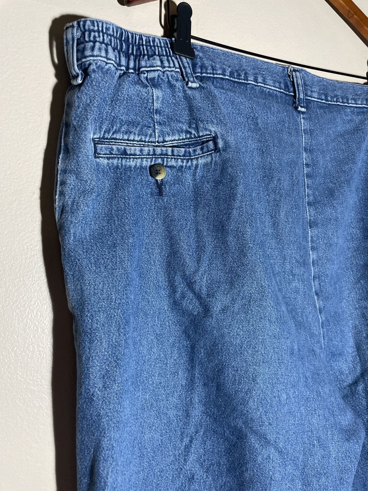 Designer × Vintage Wrangler Timber Creek Blue Jean Denim Shorts Jorts elastic 🔥 Size US 42 / EU 58 - 4 Thumbnail