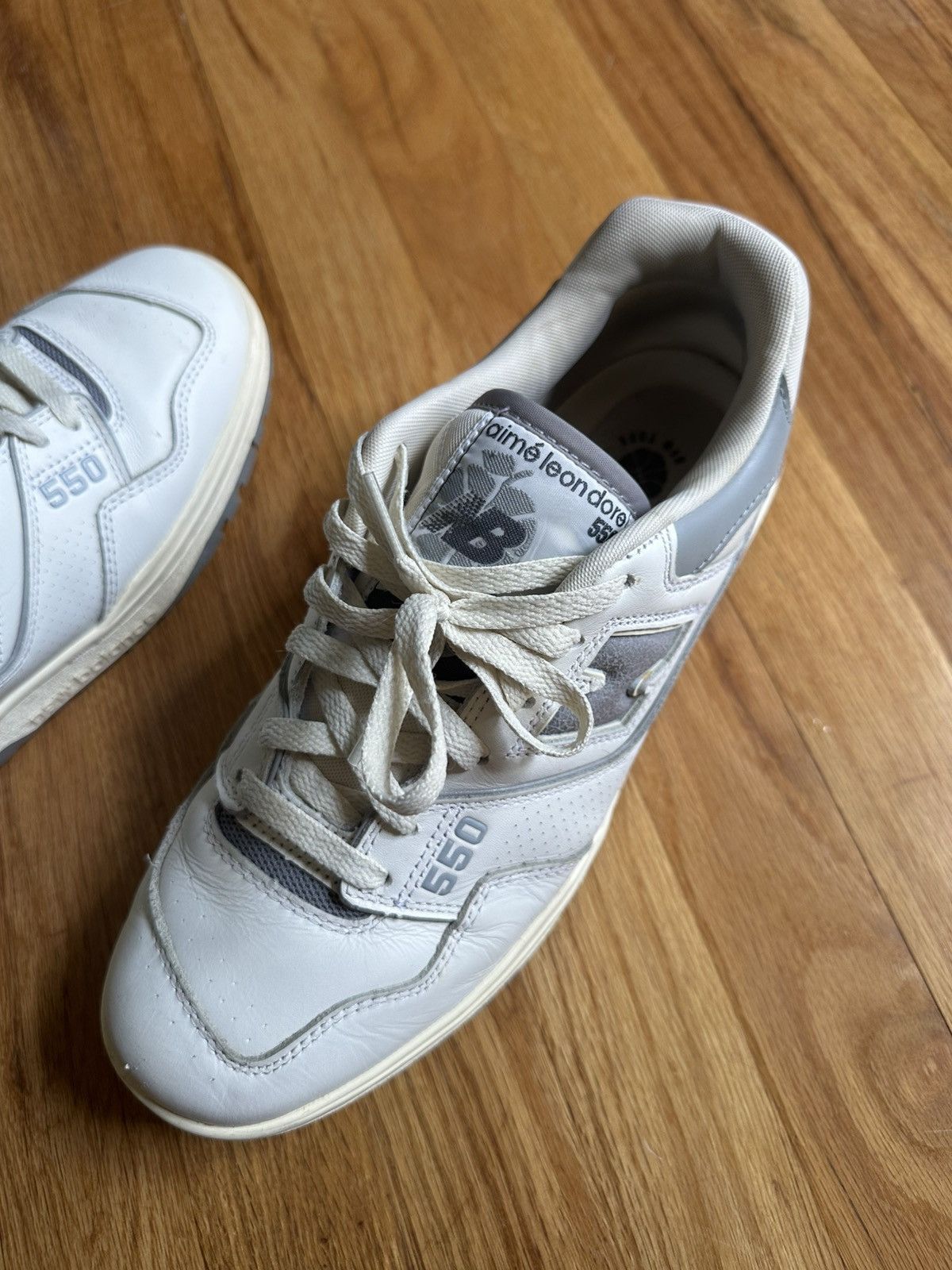 Aime Leon Dore × New Balance Aime Leon Dore/New Balance 550 “White Grey” Size US 10 / EU 43 - 5 Thumbnail