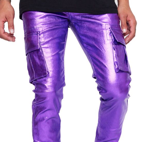 Valabasas Valabasas Purple Cozart Waxed Skinny Jeans 32x Size US 32 / EU 48 - 5 Thumbnail