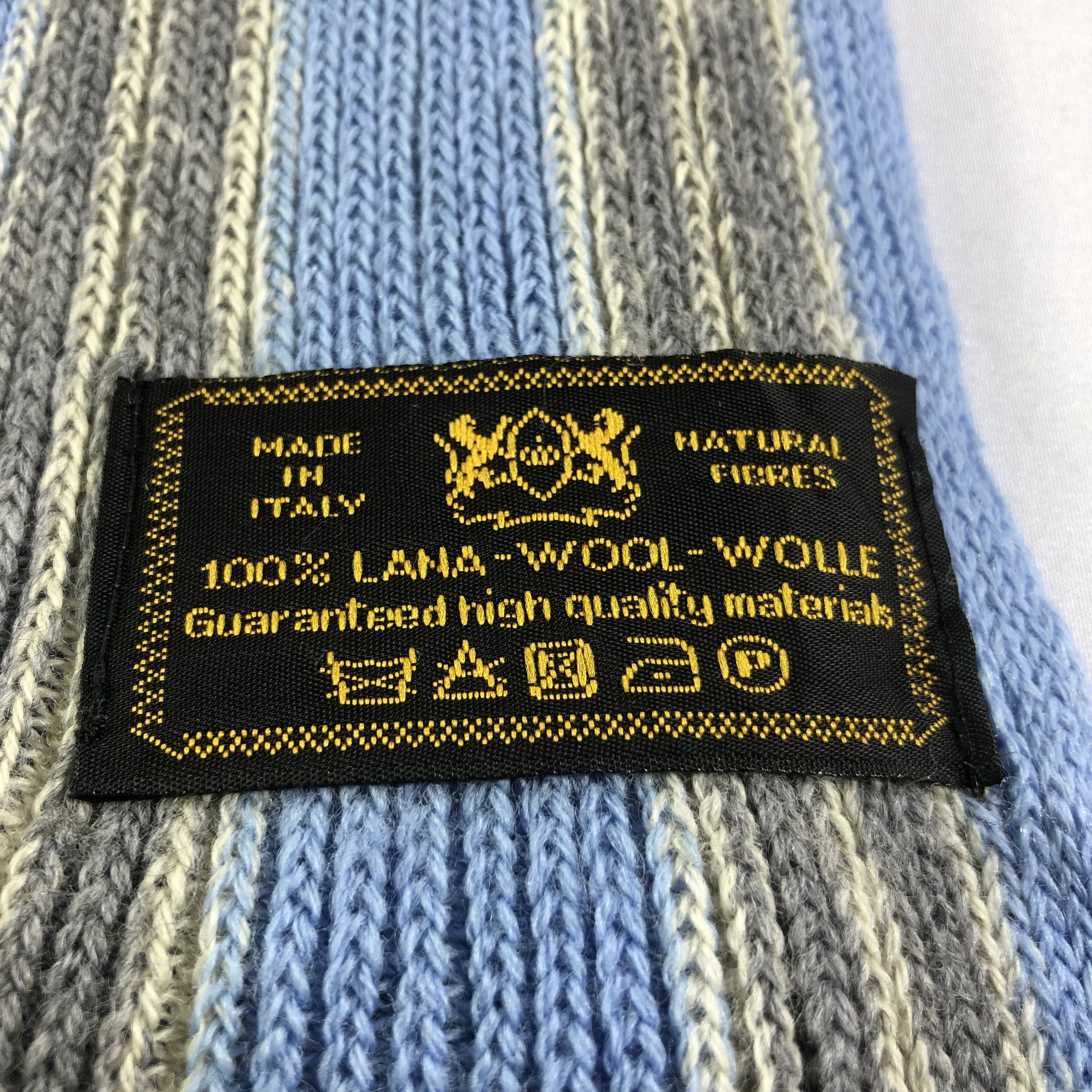 424 Fairfax Made in Italy Striped Knit Scarf Muffler V1542 Size ONE SIZE - 5 Thumbnail