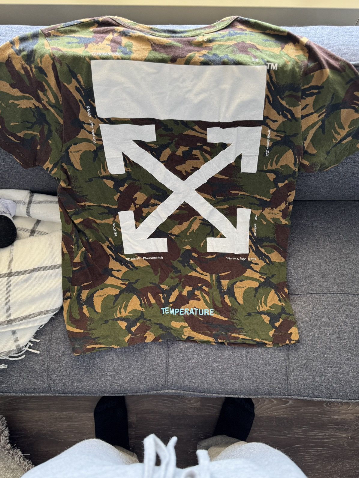 Camo Tee Off White T Shirt Temperature Off-White™ Camouflage