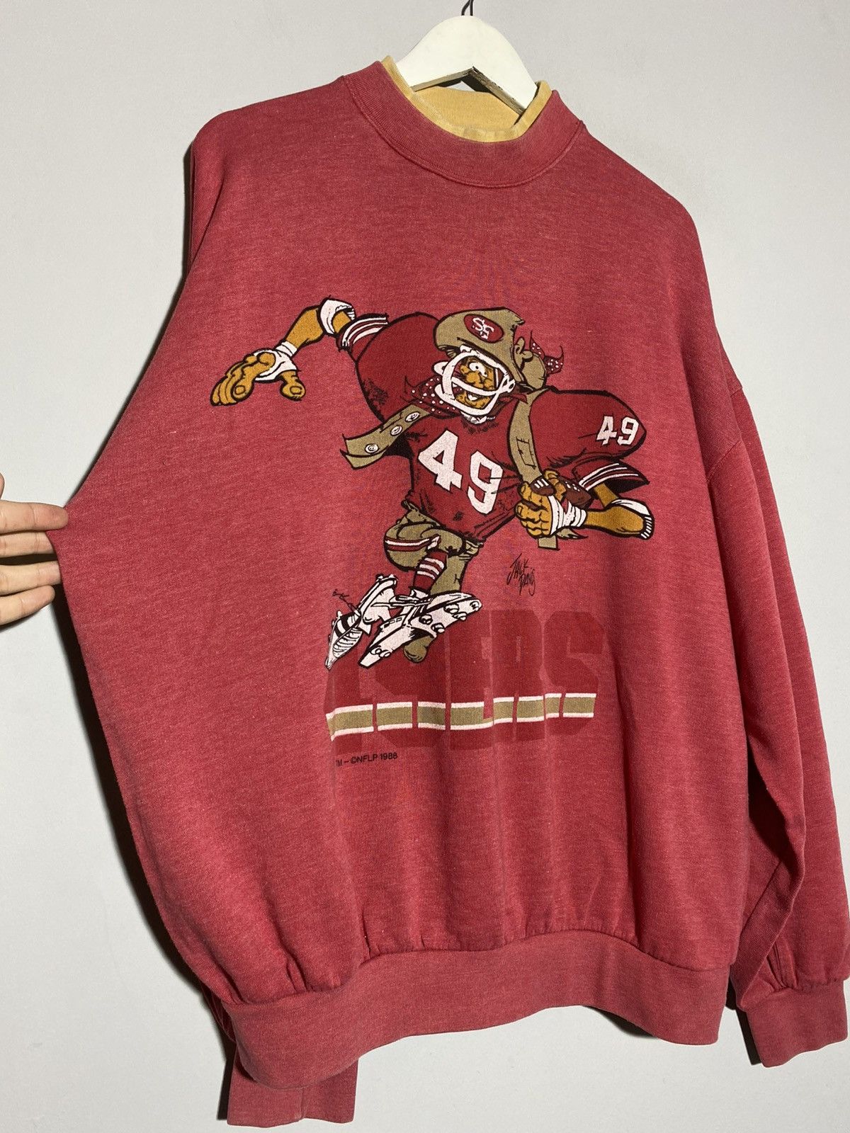 NFL Vintage 1988 San Fransico 49ers Jack Davis Sweatshirt Size US M / EU 48-50 / 2 - 3 Thumbnail