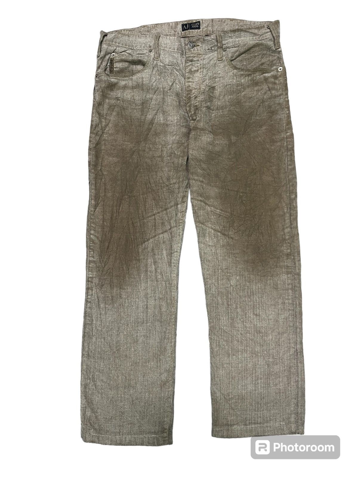 image of Giorgio Armani x Italian Designers 90's Armani Jeans Faded Design in Brown, Men's (Size 34)