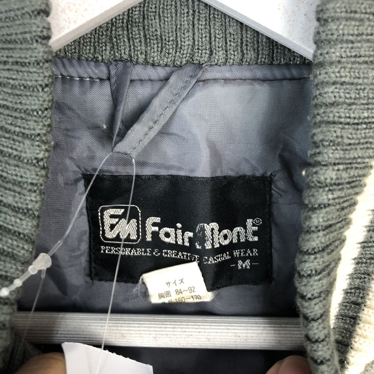Japanese Brand Fair Mont Grey Bombers Jacket #A1096 Size US S / EU 44-46 / 1 - 9 Thumbnail