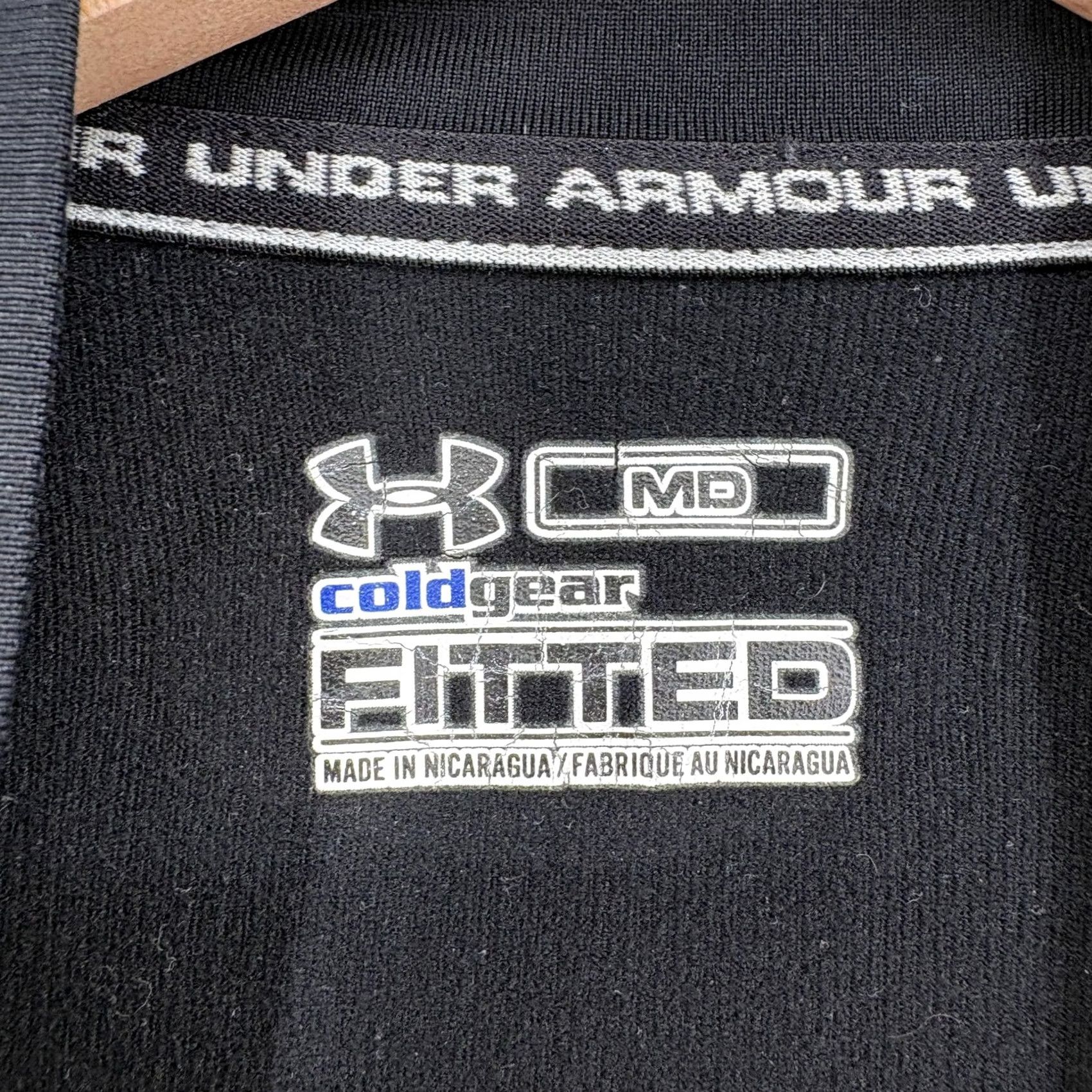 Under Armour Under Armour Shirt Mens M Black Long Sleeve ColdGear Fitted Mock Base Layer Size US M / EU 48-50 / 2 - 4 Thumbnail