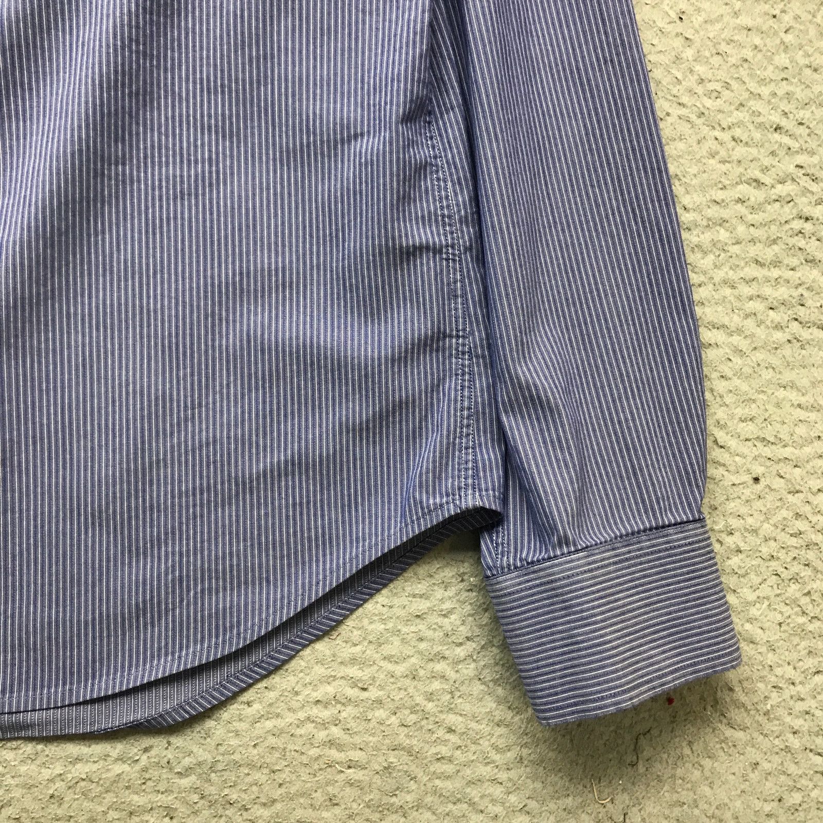 Armani Exchange Armani Exchange Button Up Dress Shirt Mens L Pinstripe Blue Size US L / EU 52-54 / 3 - 8 Thumbnail