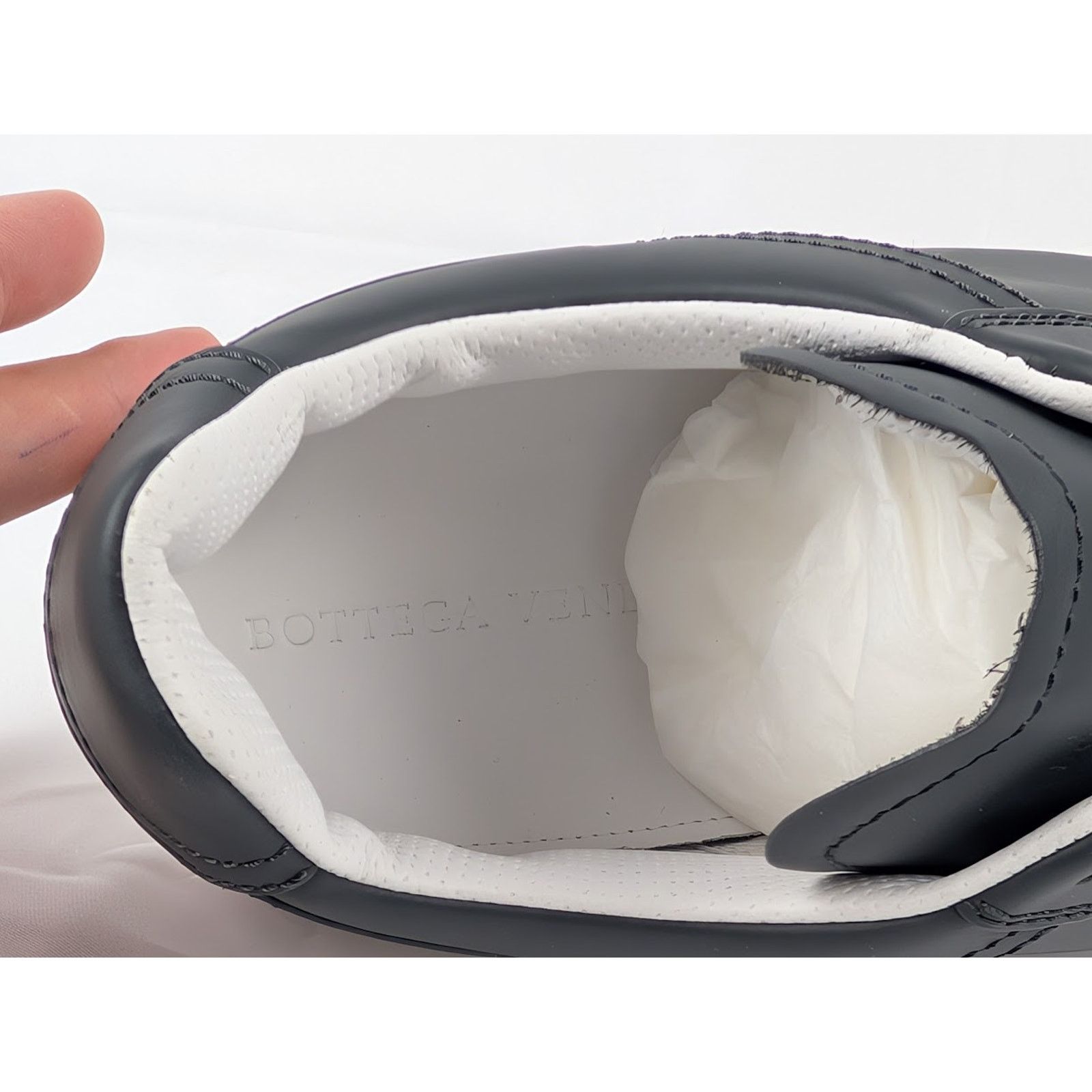 Bottega Veneta o1rshd1 Bolt Calf Low Top Sneakers in Ardoise Size US 7.5 / EU 40-41 - 8 Thumbnail