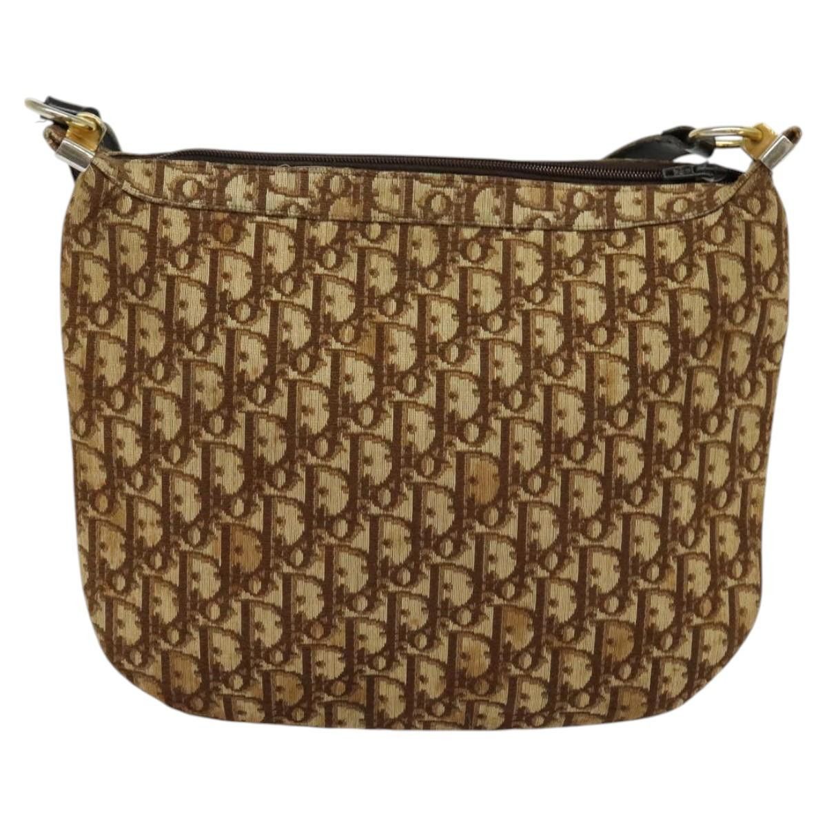 Dior DIOR Trotter Canvas Shoulder Bag Brown Gold Size ONE SIZE - 3 Thumbnail