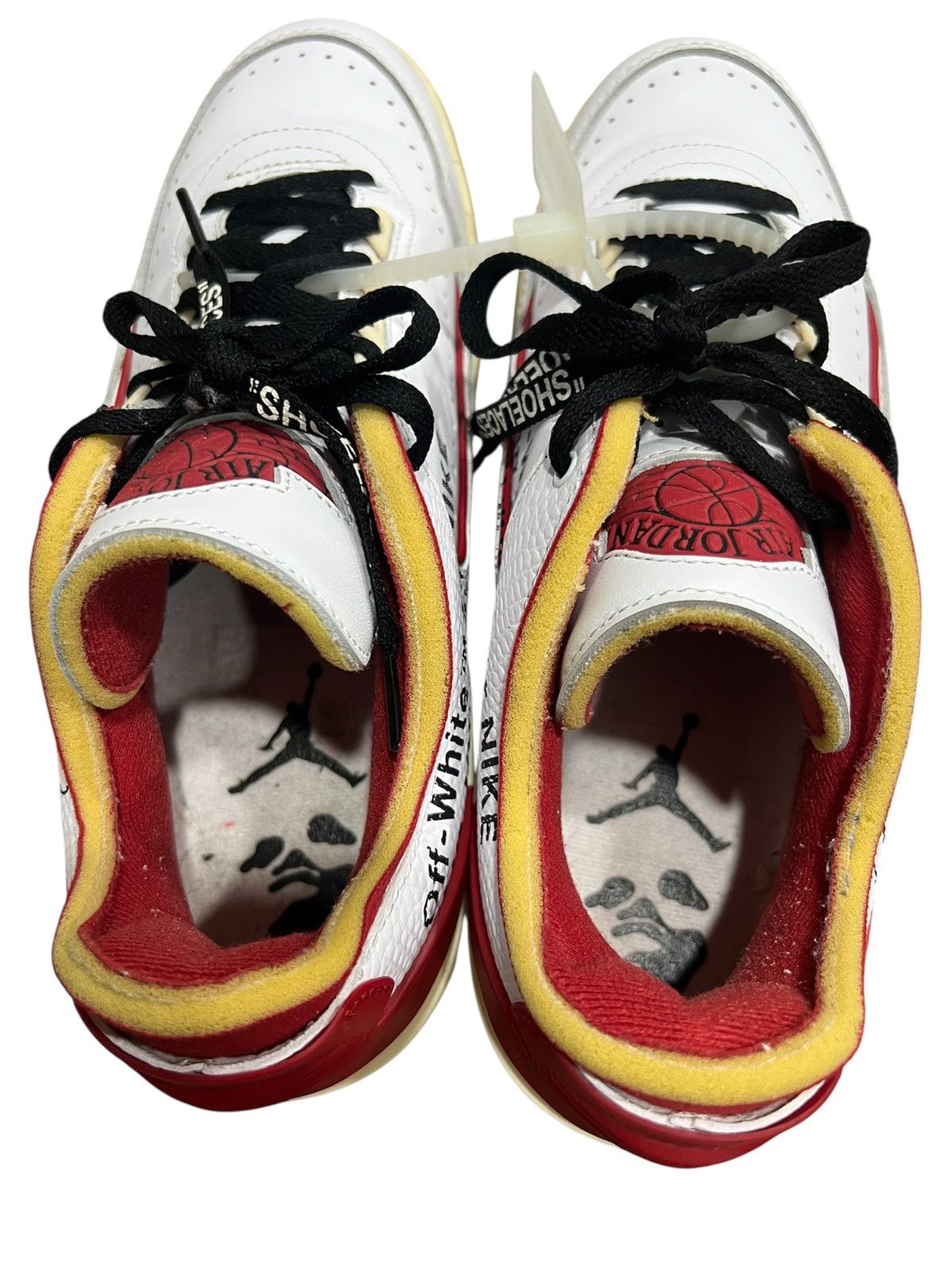 Jordan Brand × Off-White Jordan 2 Retro Low SP Off-White White Red Size US 9.5 / EU 42-43 - 6 Thumbnail