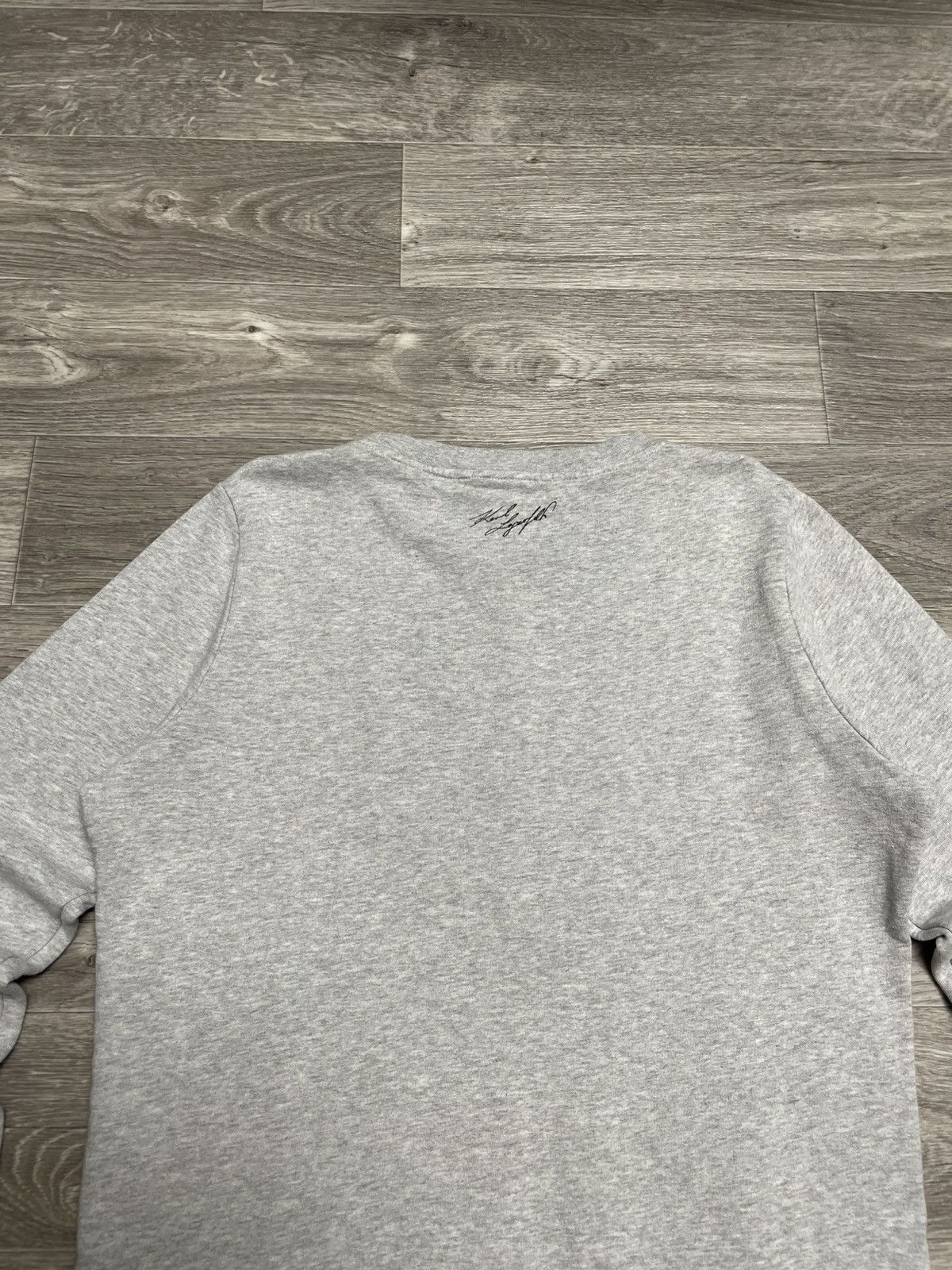 Karl Lagerfeld Karl Lagerfeld Velour Cat Logo Gray Sweatshirt Size L / US 10 / IT 46 - 12 Thumbnail
