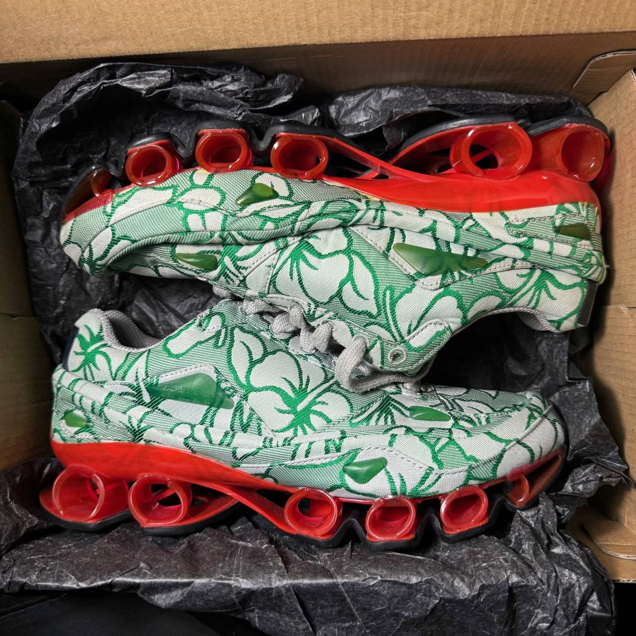 Adidas × Raf Simons 4,5us Adidas Raf Simons bounce Flower Green Red sneakers Size US 4.5 / IT 34.5 - 9 Thumbnail