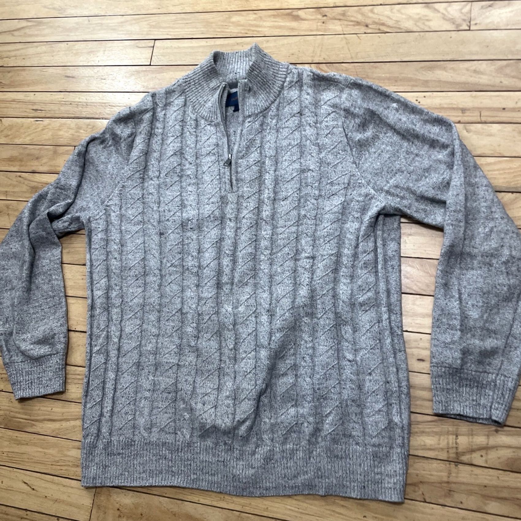 Vintage FAIRLANE Cable Knit Sweater Men L Gray Quarter Zip 1/4 Business Golf Capsule Sweater Pullover Clothing Mens Gray Size US L / EU 52-54 / 3 - 4 Thumbnail