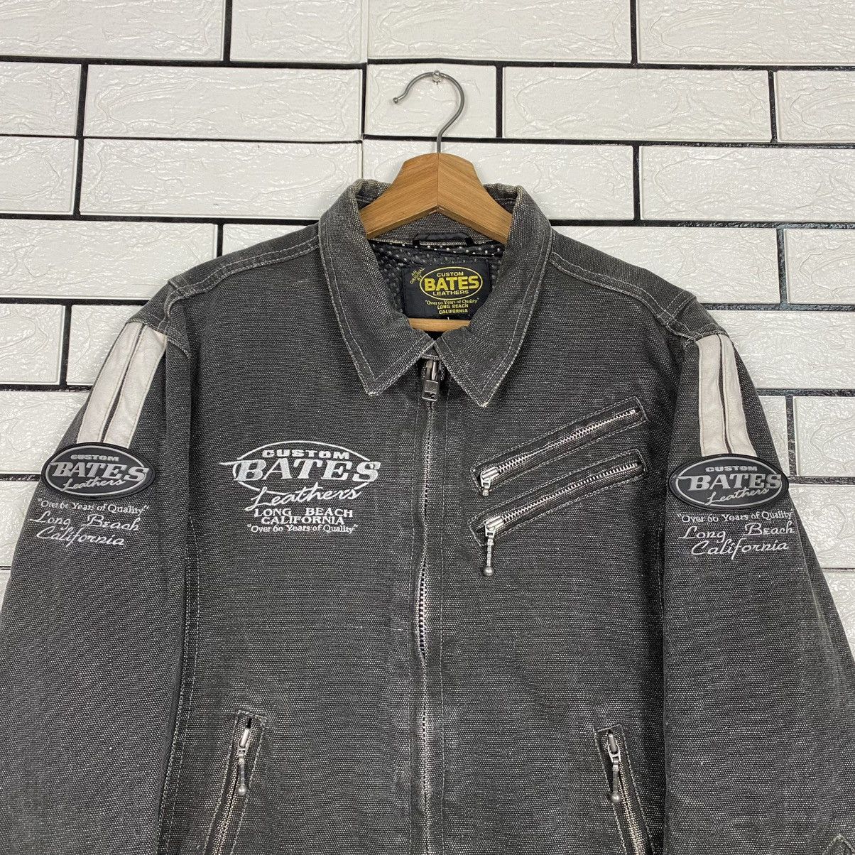 Japanese Brand 🔥VINTAGE BIKER JACKET CUSTOM BATES LEATHERS BIG LOGO Size US L / EU 52-54 / 3 - 3 Thumbnail