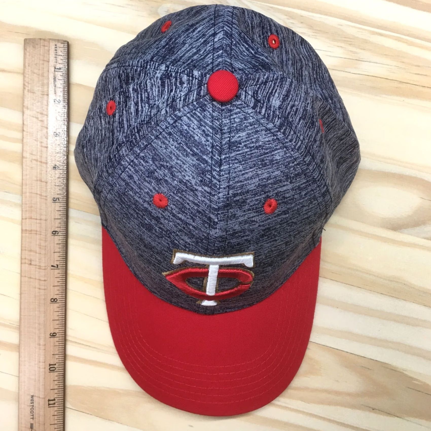 Twins Melonwear Minnesota Twins Baseball Hat Mens Blue OS Adjustable Embroidered Logo Size ONE SIZE - 4 Thumbnail