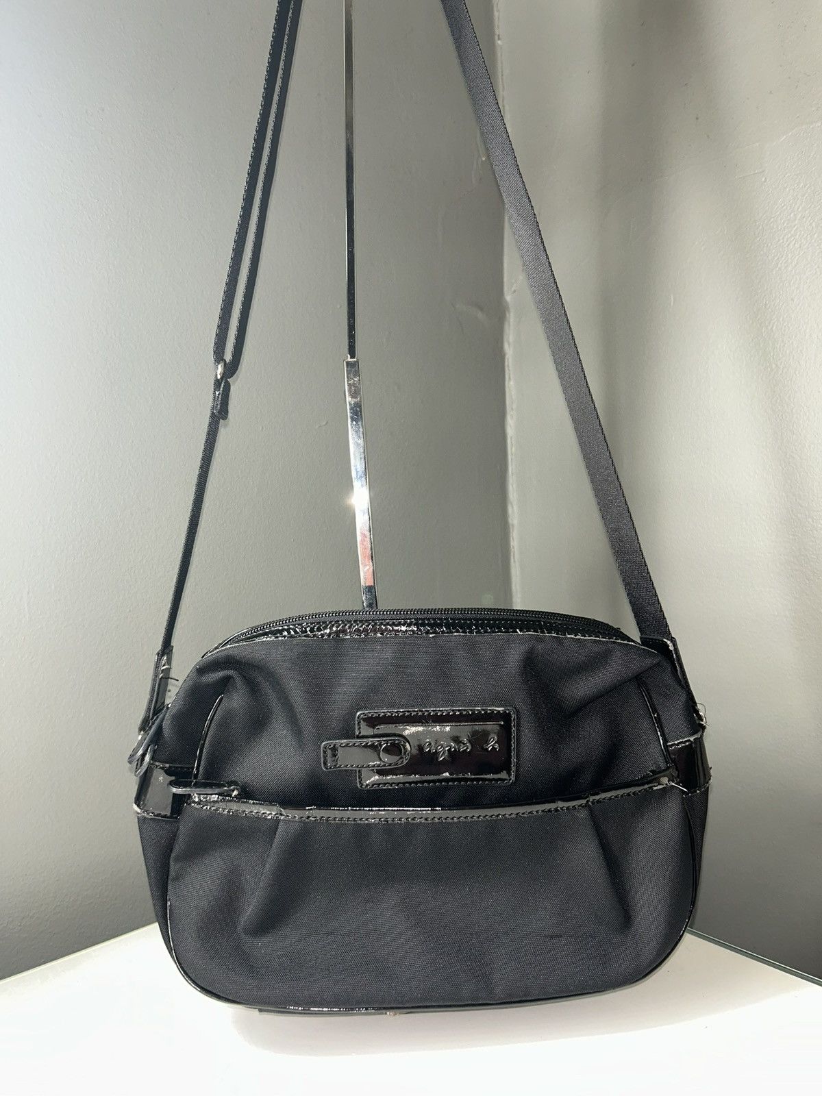 agnes b. Agnes B. Vintage Black Nylon Crossbody Bag (project piece) Size ONE SIZE - 1 Thumbnail
