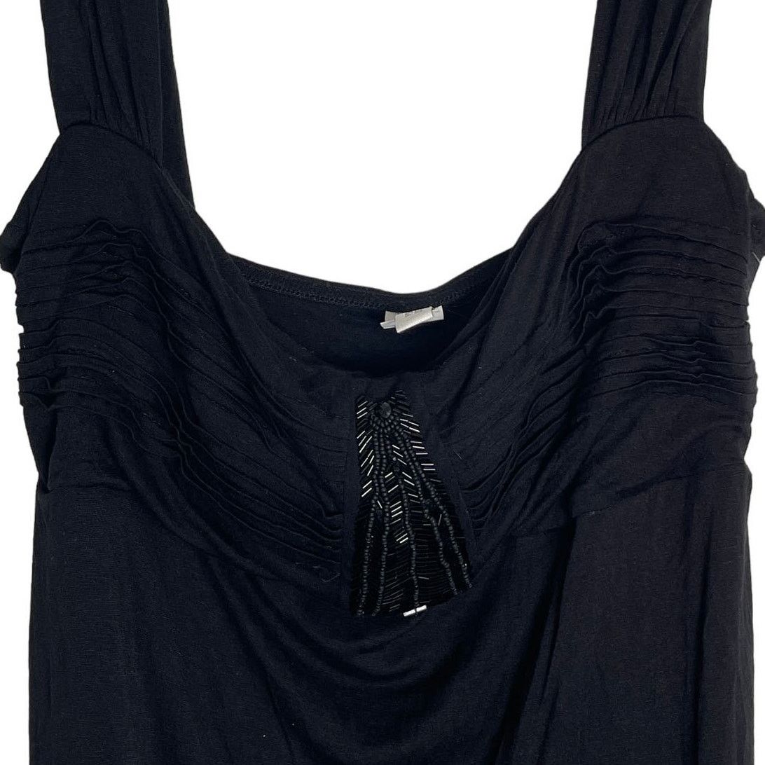 Badgley Mischka Badgley Mischka LBD Knit Empire Beaded Mini Dress Black Lg Size L / US 10 / IT 46 - 5 Thumbnail