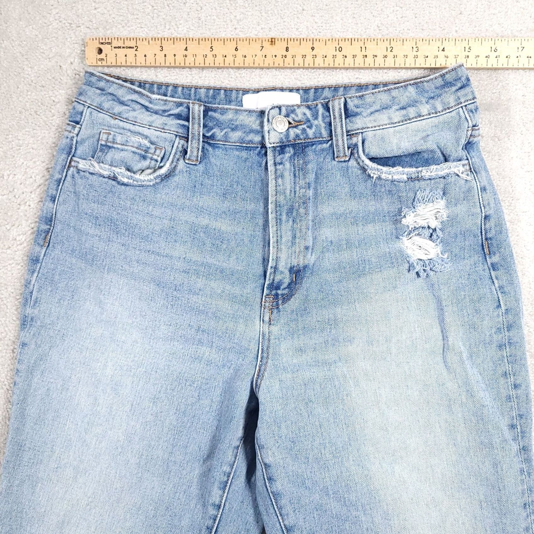 Denime Vervet Jeans Ankle Skinny Fit Women's Size 29 Distressed Denim Destroyed Modern Hipster Size 29" - 6 Thumbnail