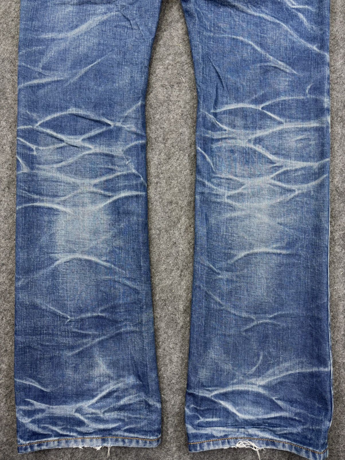 Japanese Brand 💥Insane Style💥fin&Sons Japan Smoky Fades Denim K6 Size US 34 / EU 50 - 8 Thumbnail