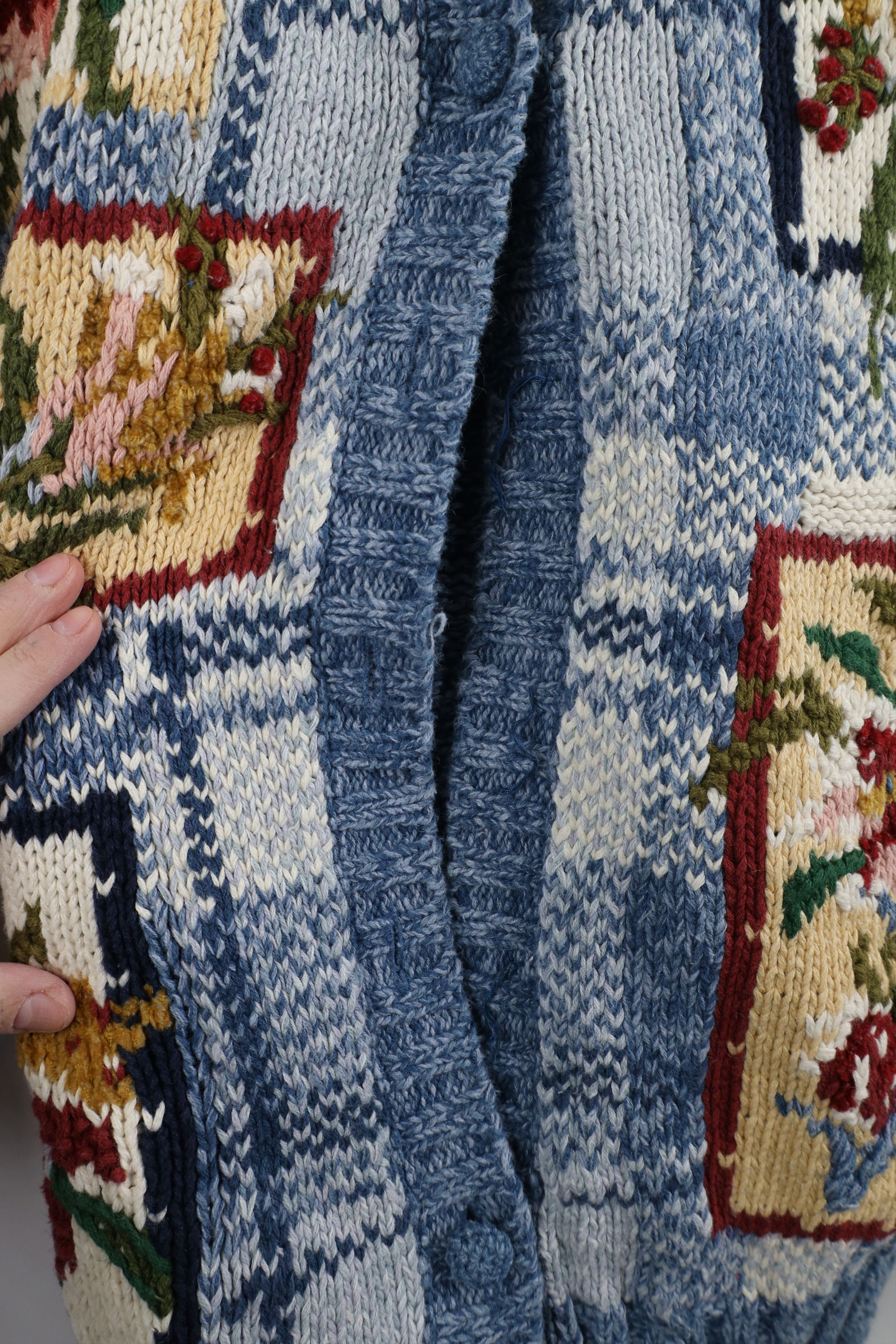 Vintage Vintage 90s Streetwear Checkered Flower Cardigan Sweater Size M / US 6-8 / IT 42-44 - 5 Thumbnail