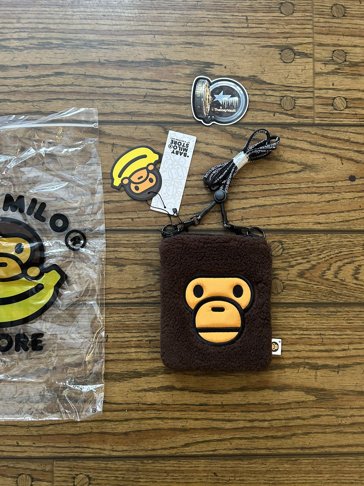 Bape Baby Milo Fur Crossbody Bag in Brown, Men's