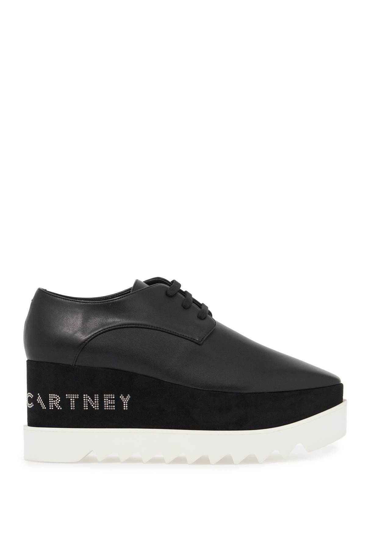 image of Stella Mccartney Logo Elyse Lace-Ups Shoes in Nero, Women's (Size 10)