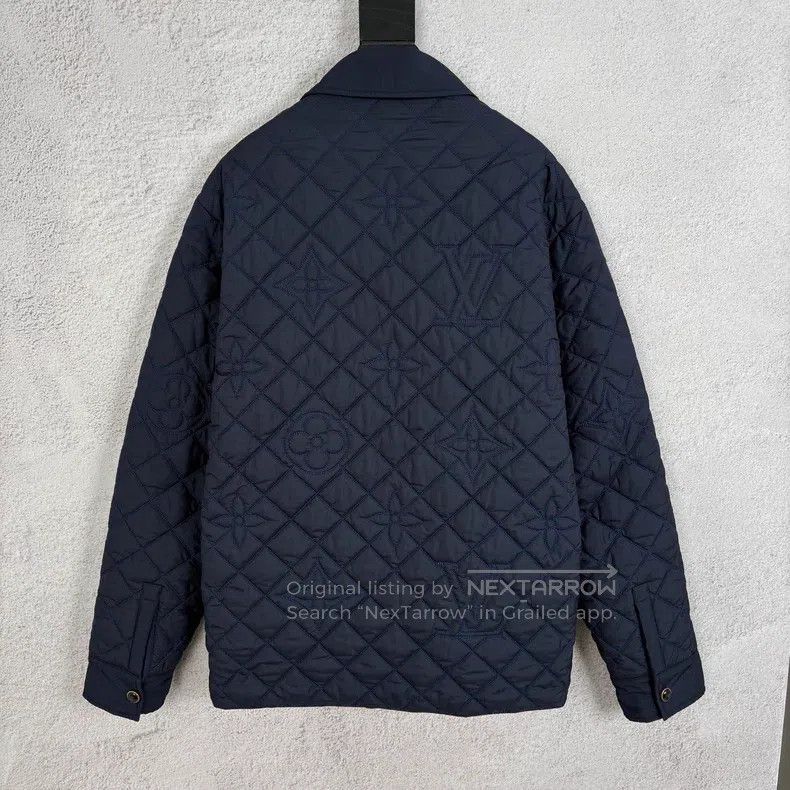Louis Vuitton Louis Vuitton Embossed lapel cotton-padded jacket Size US L / EU 52-54 / 3 - 2 Thumbnail
