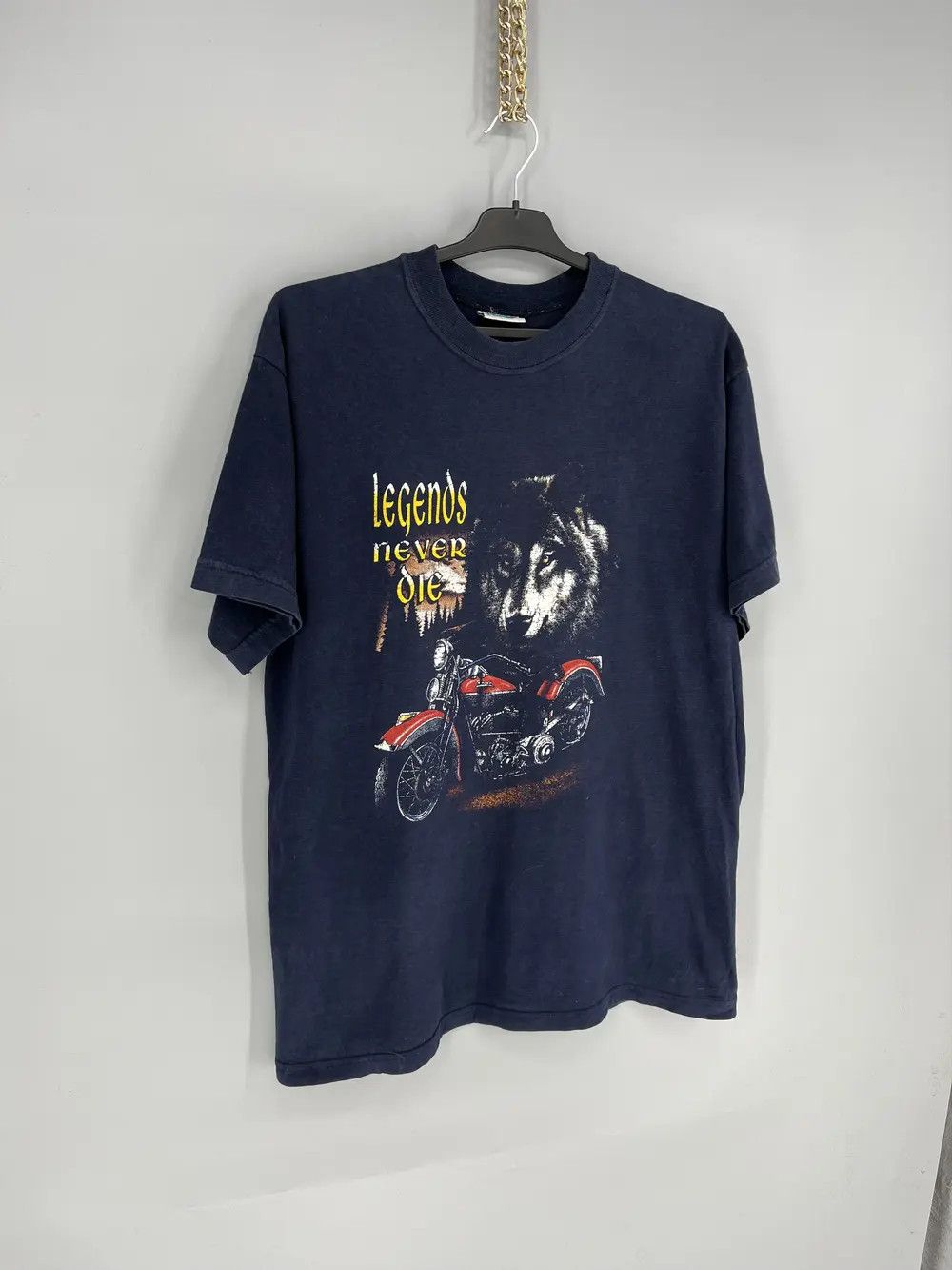 West Coast Choppers Vintage 90s Choppers "Legends Never Die" Streetwear Tshirt Size US XL / EU 56 / 4 - 2 Thumbnail