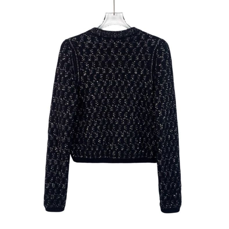 Chanel Chanel Black Sequin Chenille Jacket -2505 Size US XXS / EU 40 - 2 Thumbnail