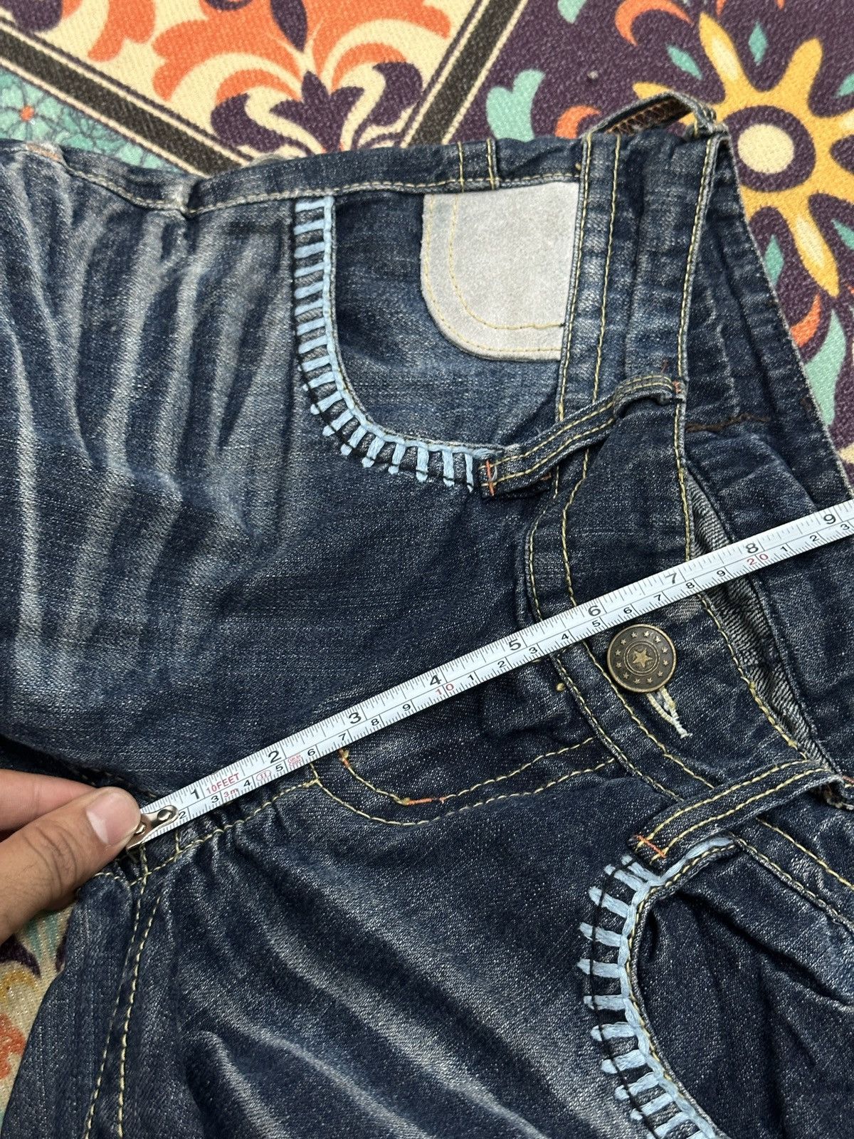 Other No Brand Japanese Claw Mark Style Flare Denim Size US 27 - 16 Thumbnail
